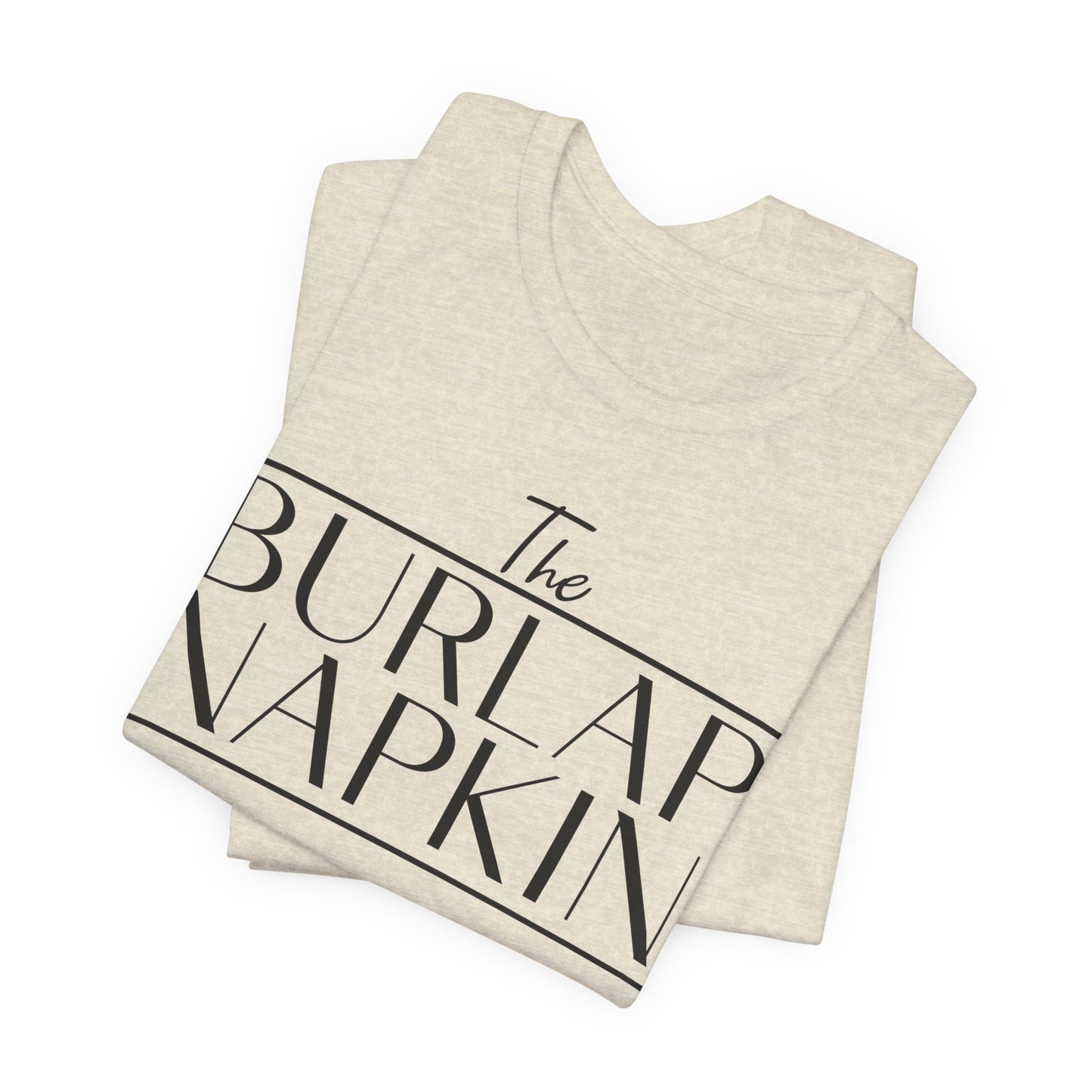 Burlap Napkin Bella Canvas Front Back