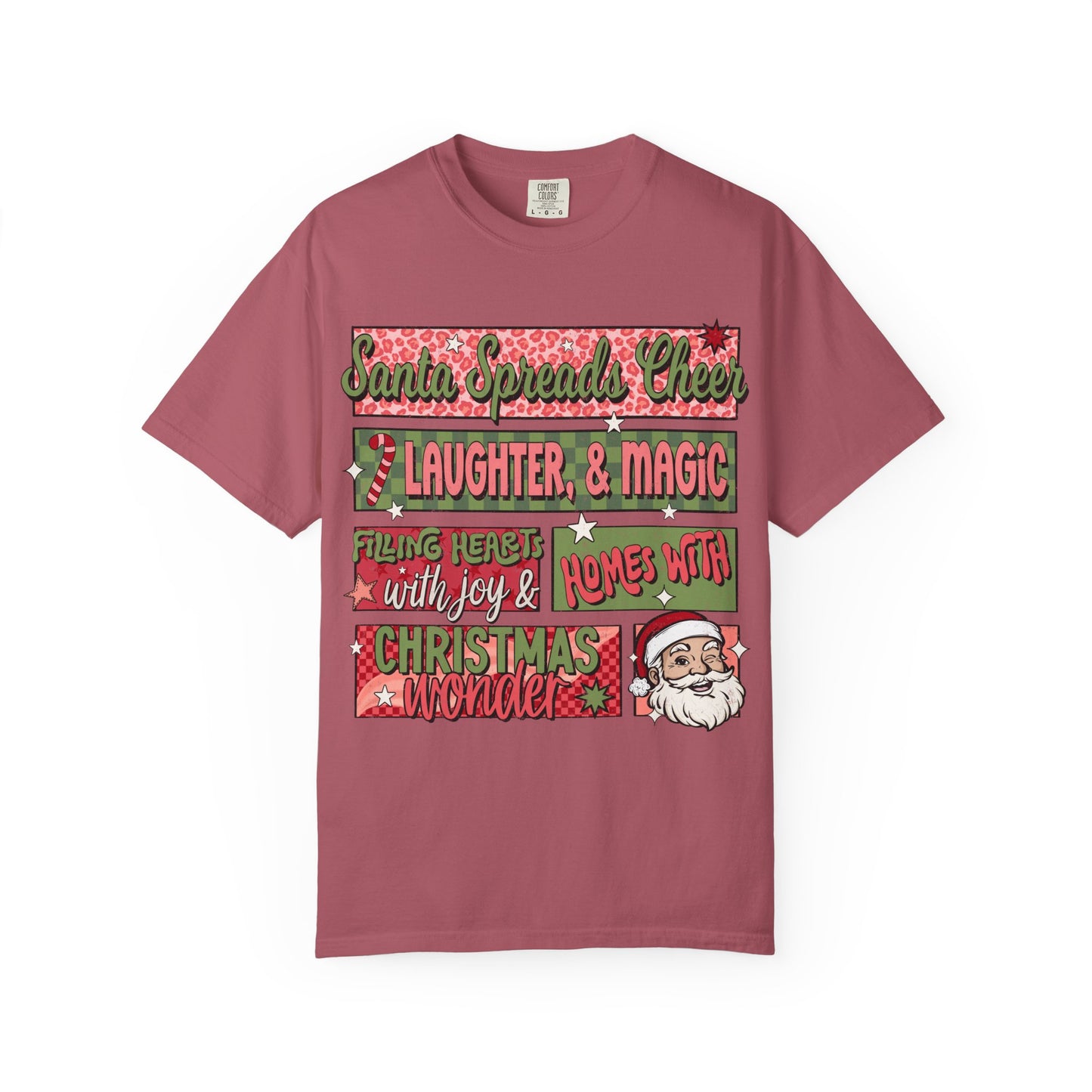 Santa Spreads Cheer Comfort Colors Tee