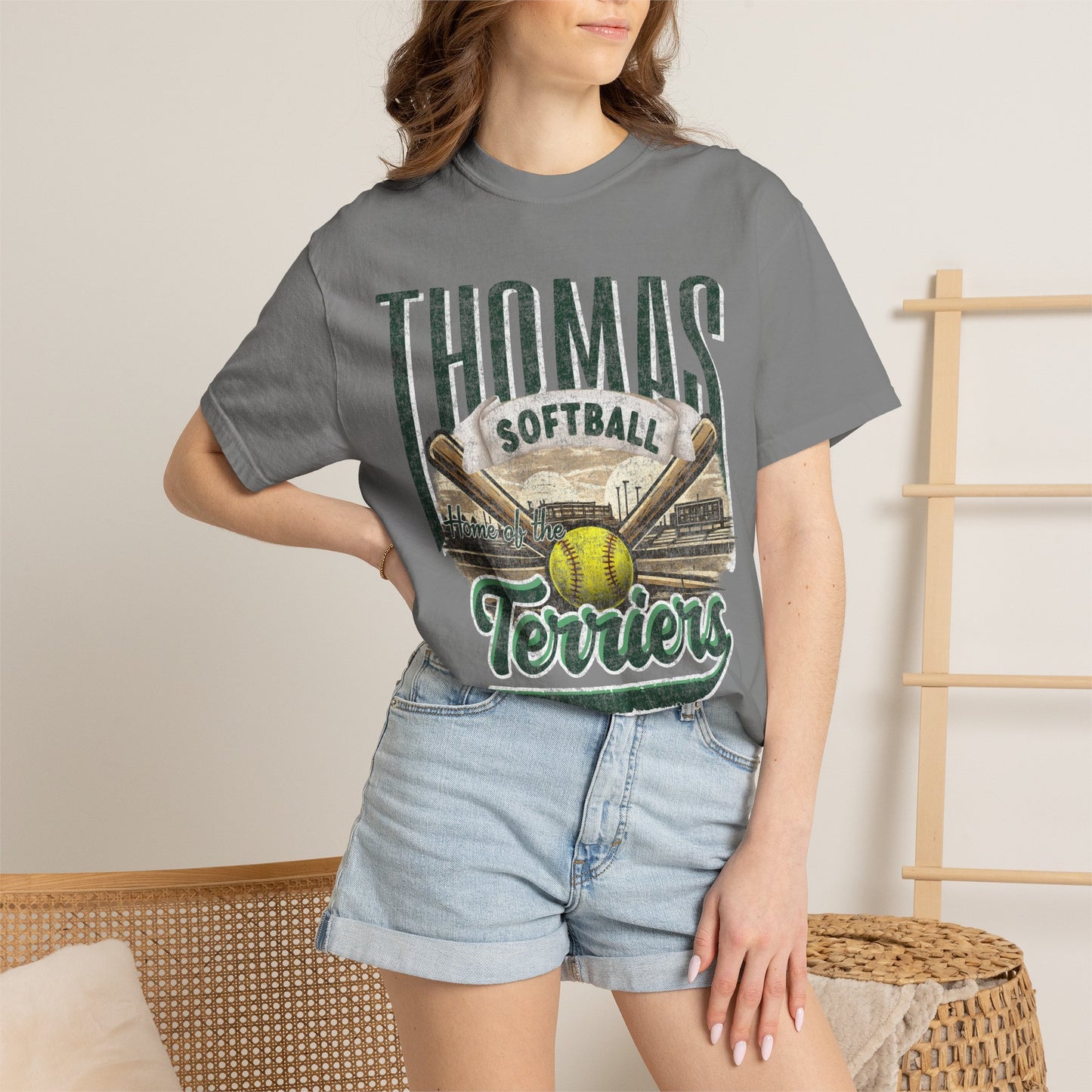 Thomas Terriers Softball Retro Comfort Colors