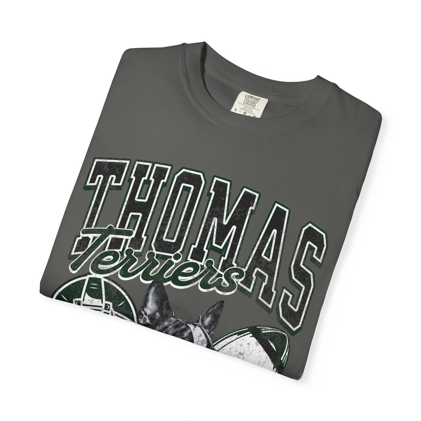 Thomas Terrier Football Comfort Colors Tee