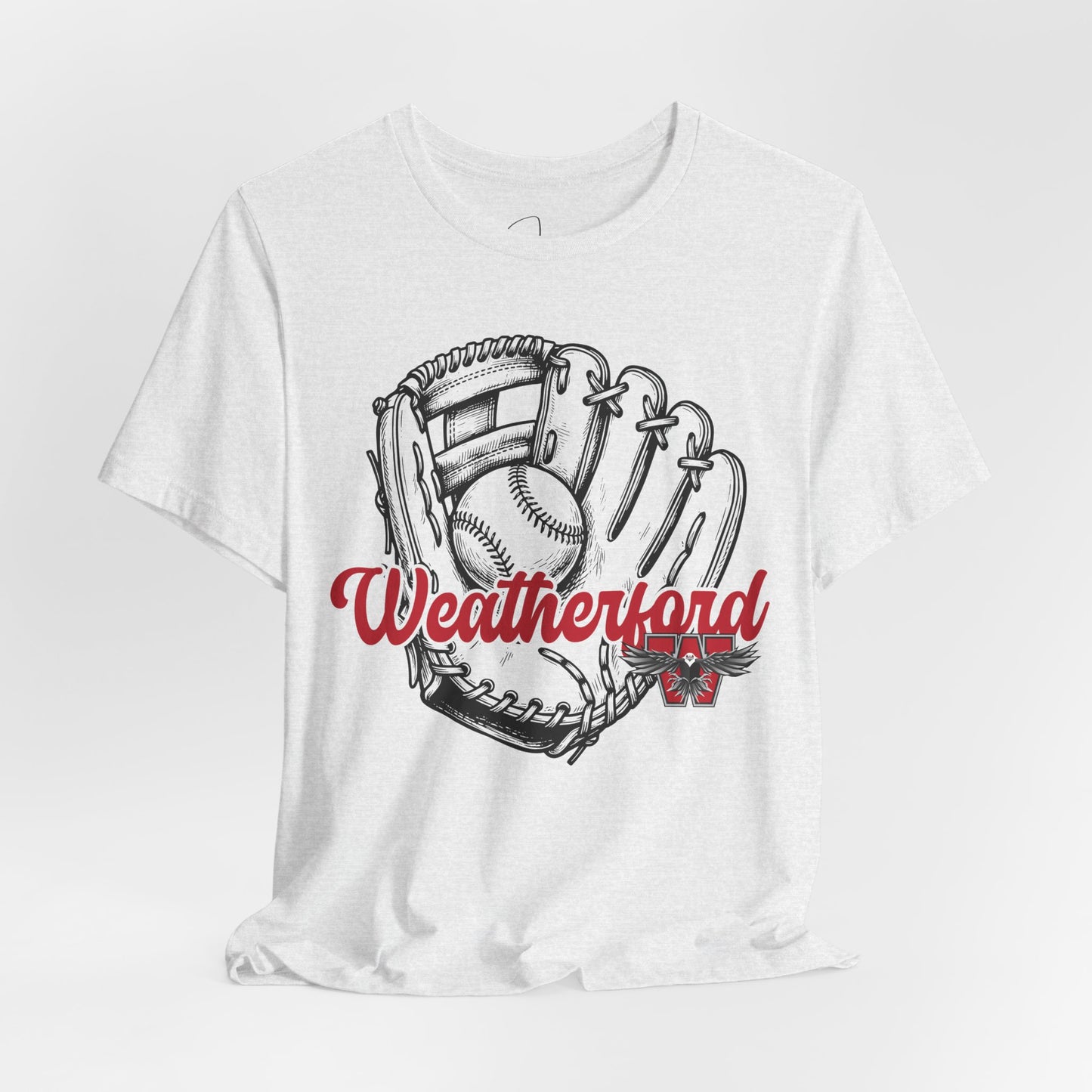 Weatherford Eagle Baseball Mitt Tee Bella Canvas