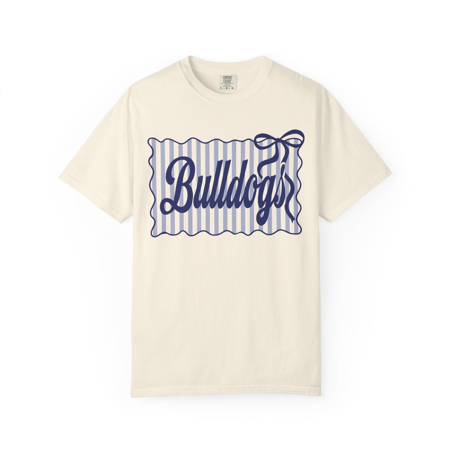 Striped Bulldogs Comfort Color Tee