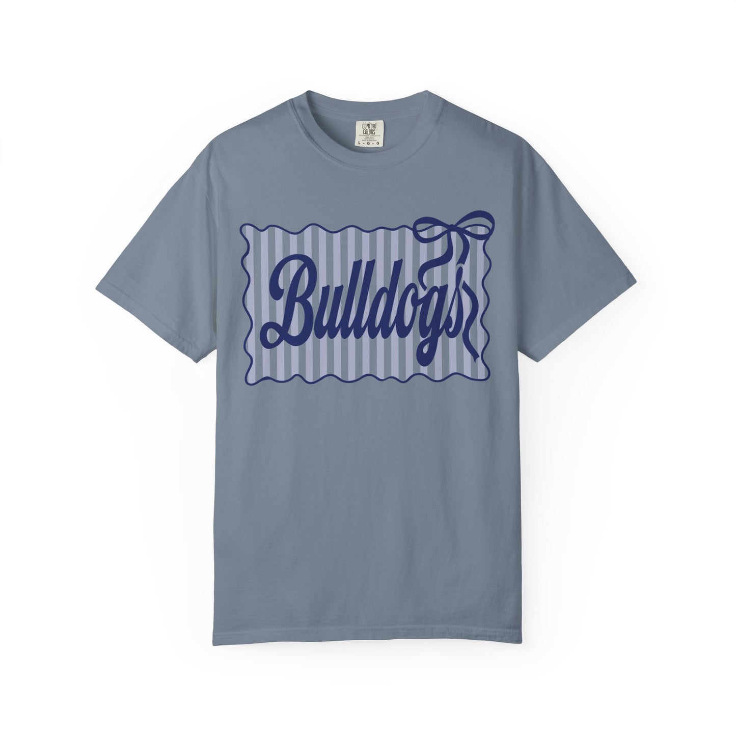 Striped Bulldogs Comfort Color Tee