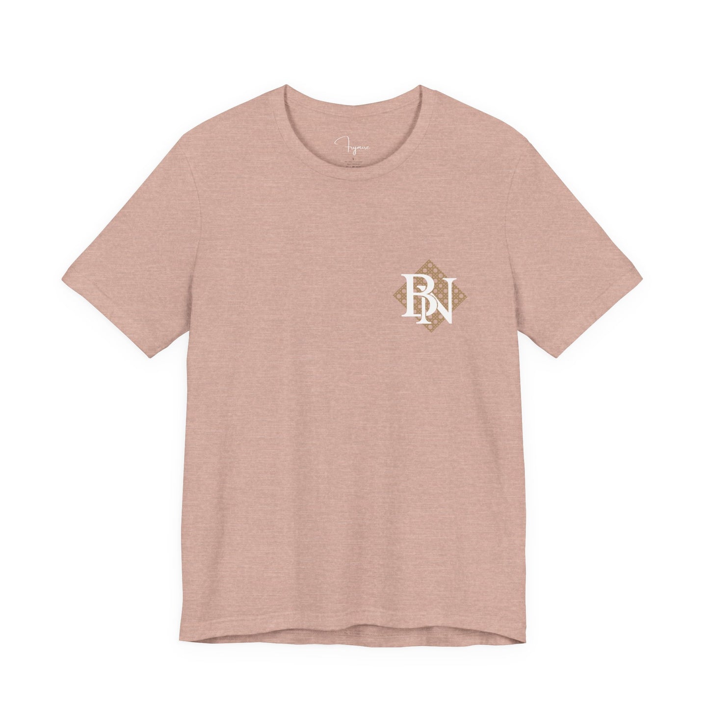 Burlap Napkin Bella Canvas Tee White Logo