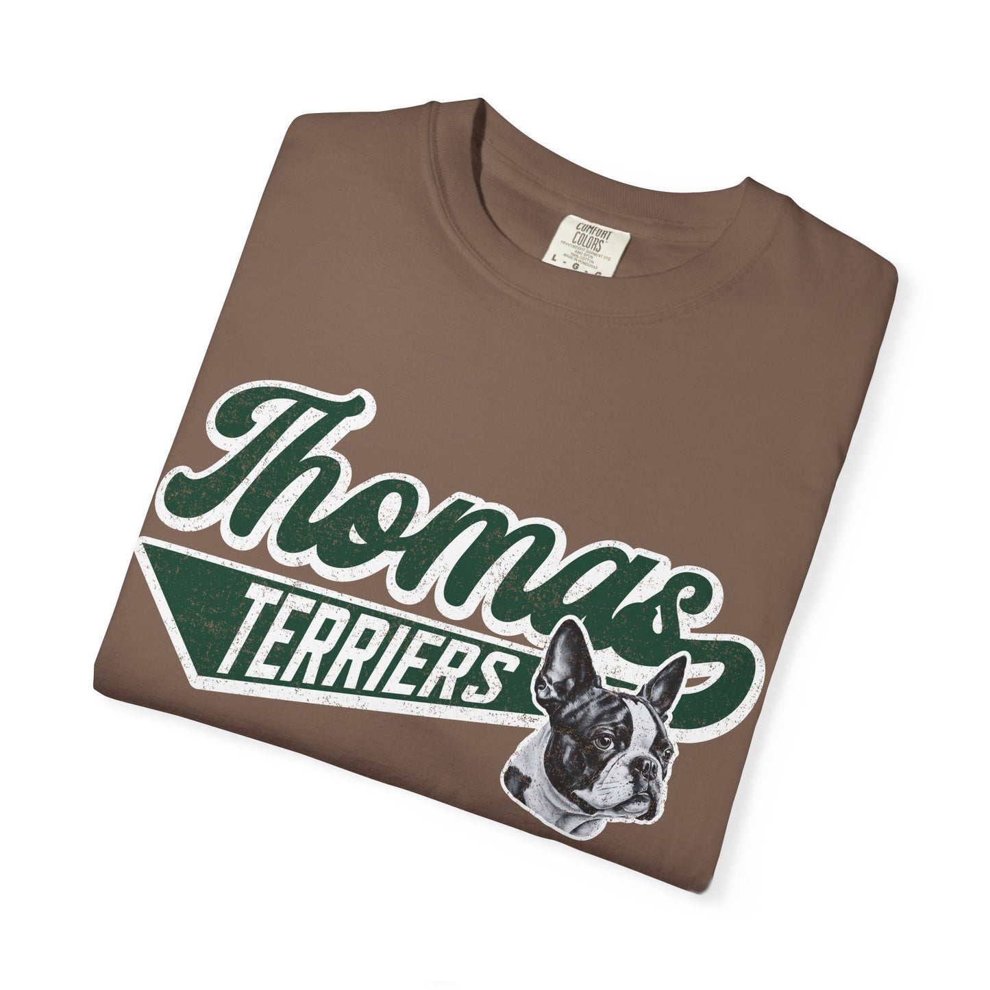 Thomas Terriers Retro w/ mascot Comfort Colors Tee