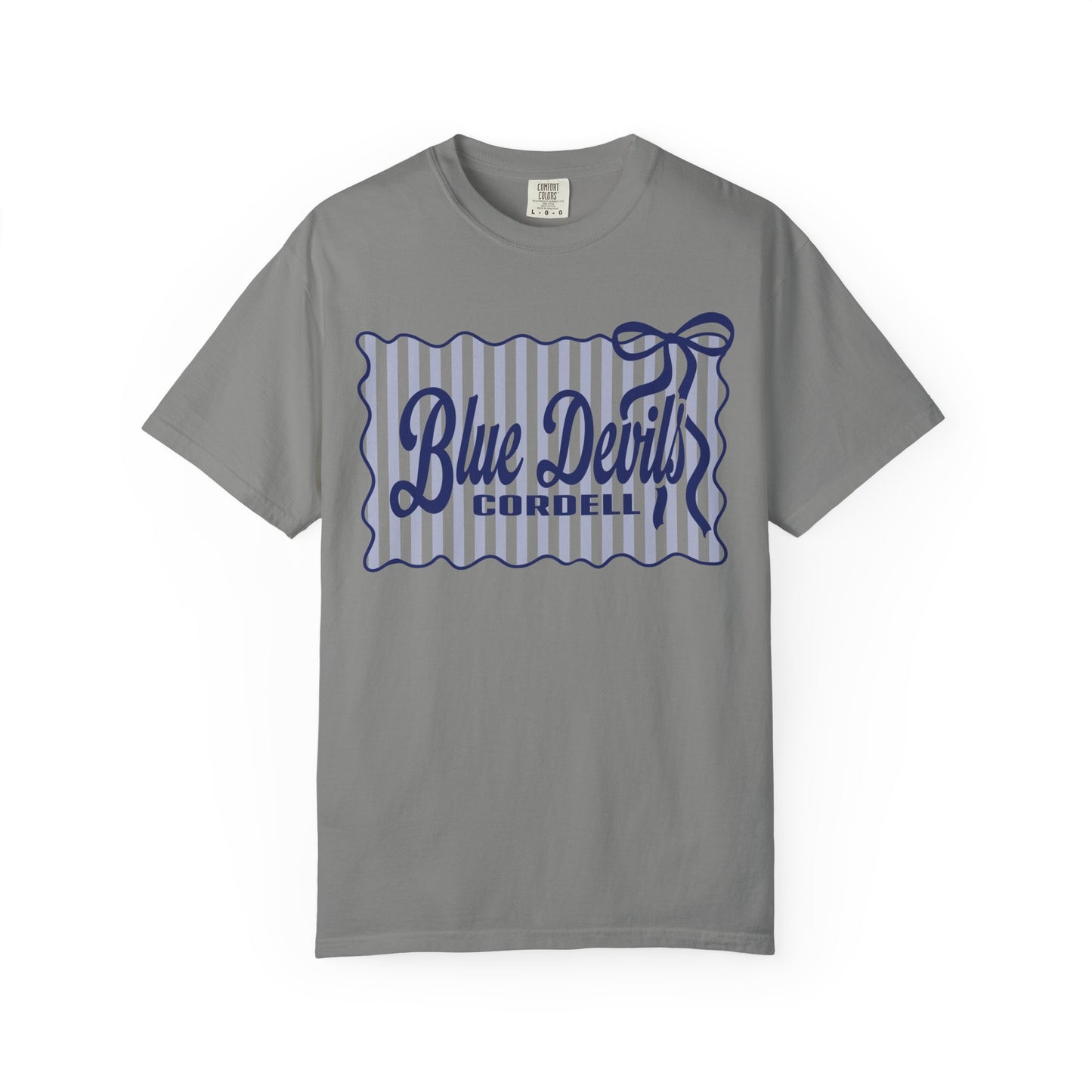 Striped Blue Devils Comfort Colors