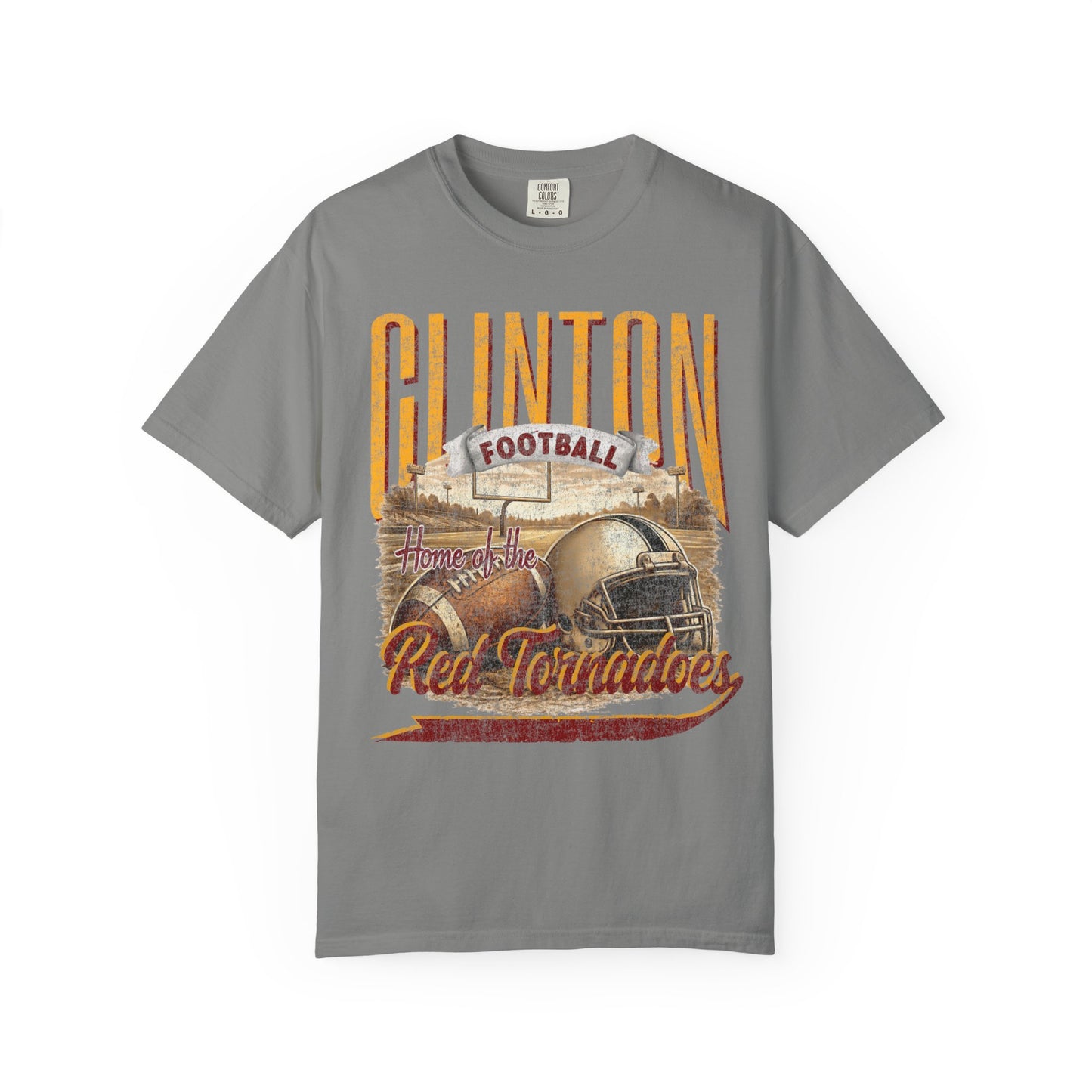 Clinton Football Comfort Colors Tee