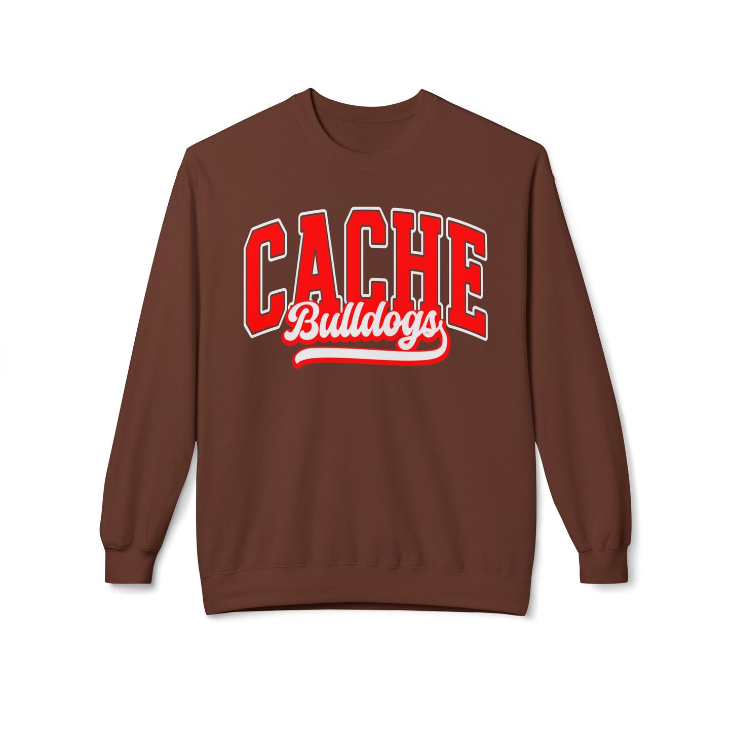 Cache Bulldogs Unisex Midweight Softstyle Fleece Crewneck Sweatshirt