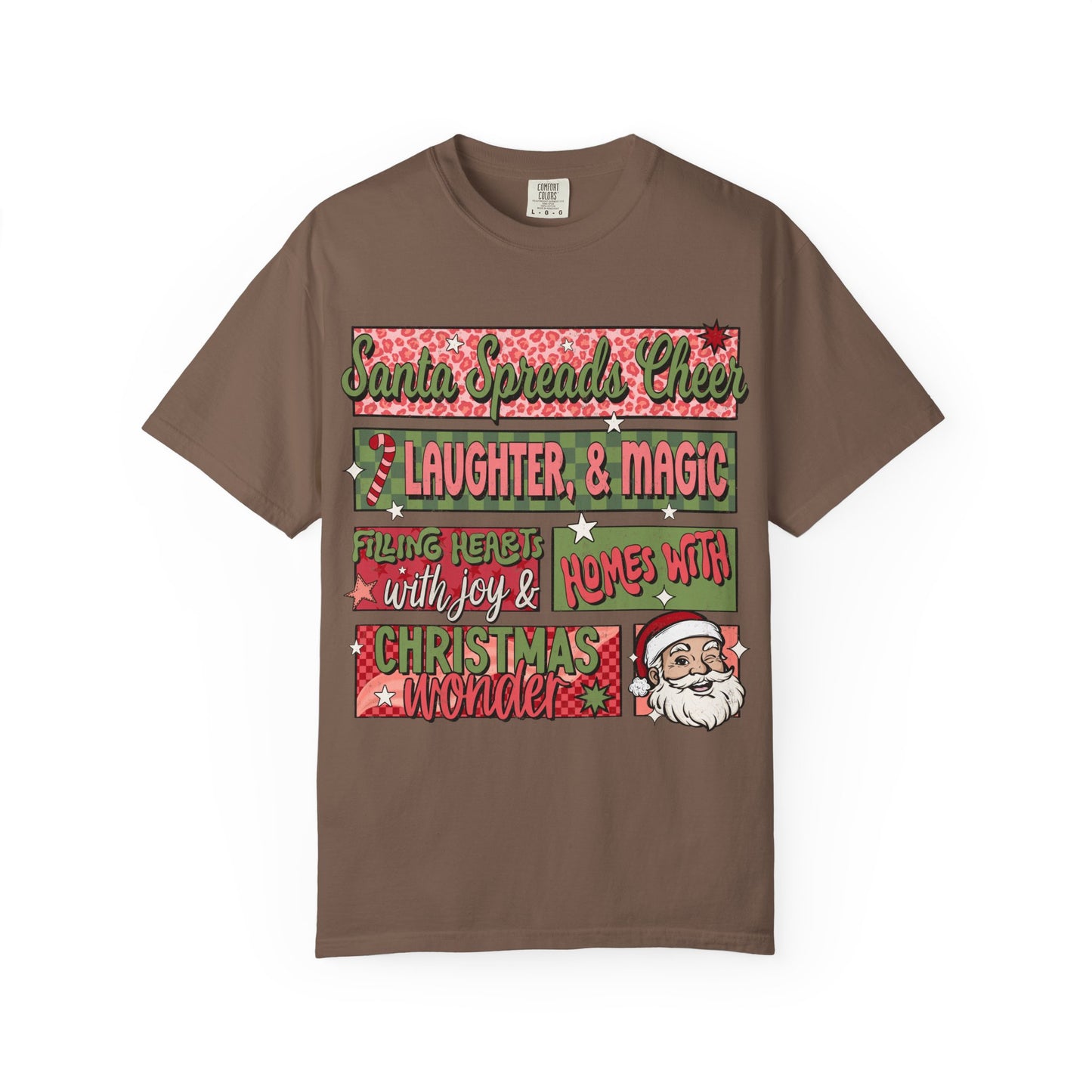 Santa Spreads Cheer Comfort Colors Tee
