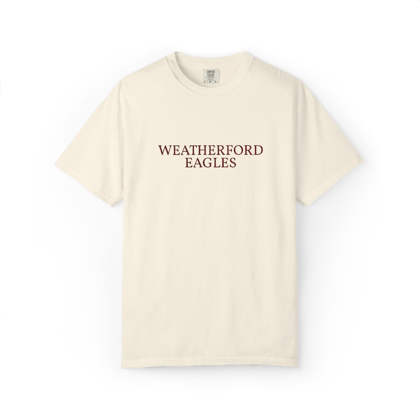 Embroidered Weatherford Eagles Comfort Colors Tee
