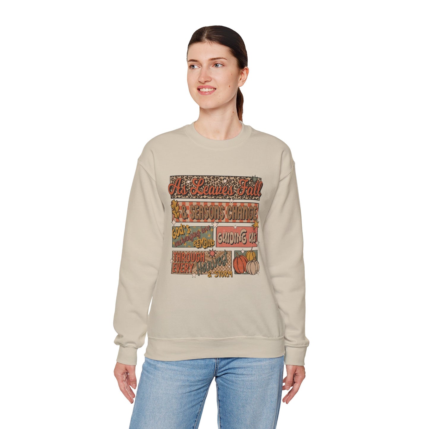 As Leaves Fall Gildan Crewneck