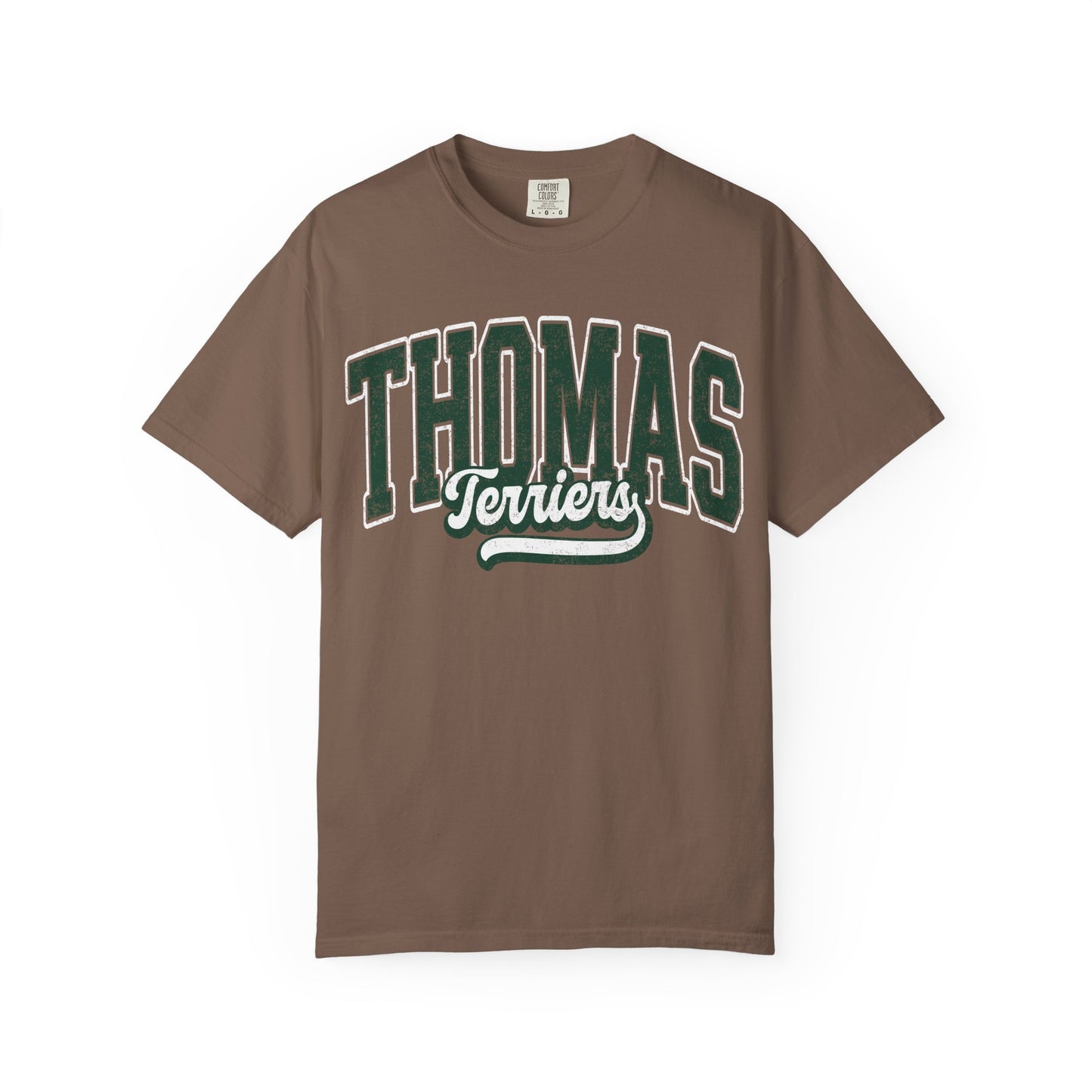 Thomas Terrier Varsity Comfort Colors Tee