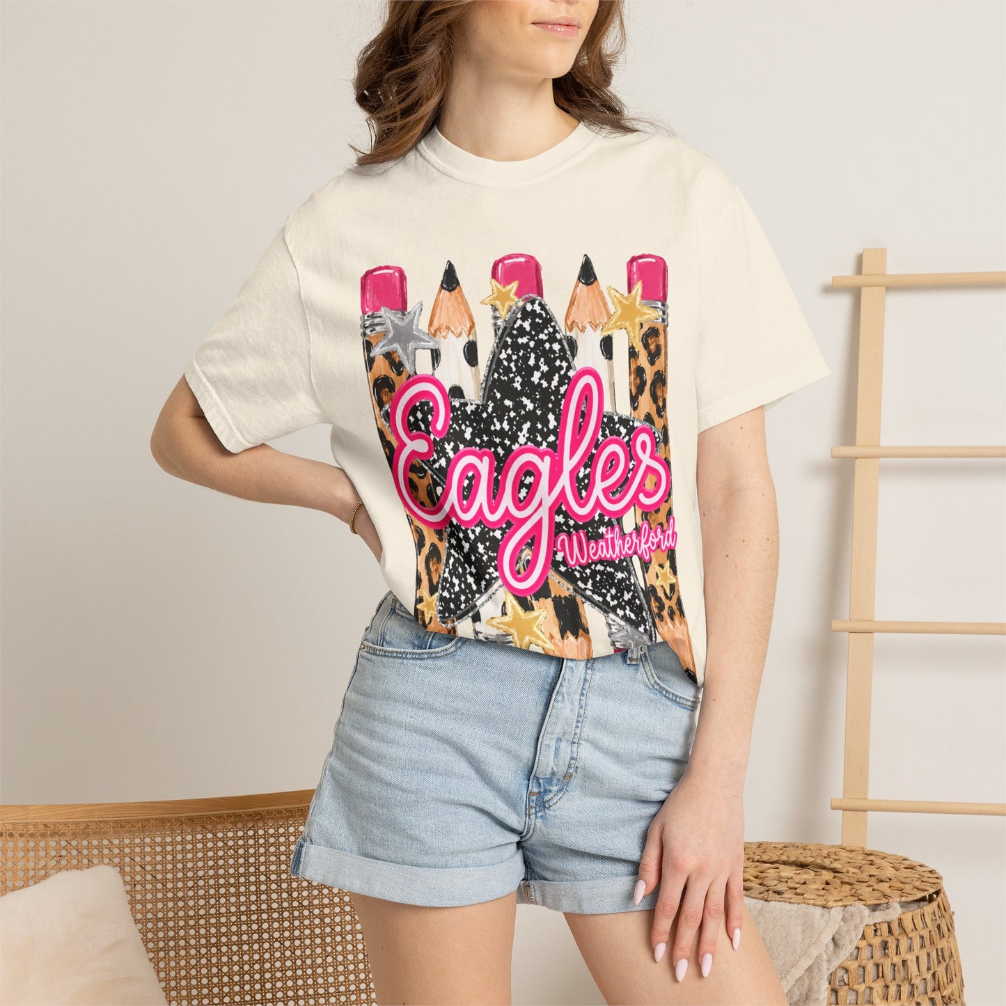 Weatherford Eagles Pencil Tee Comfort Colors
