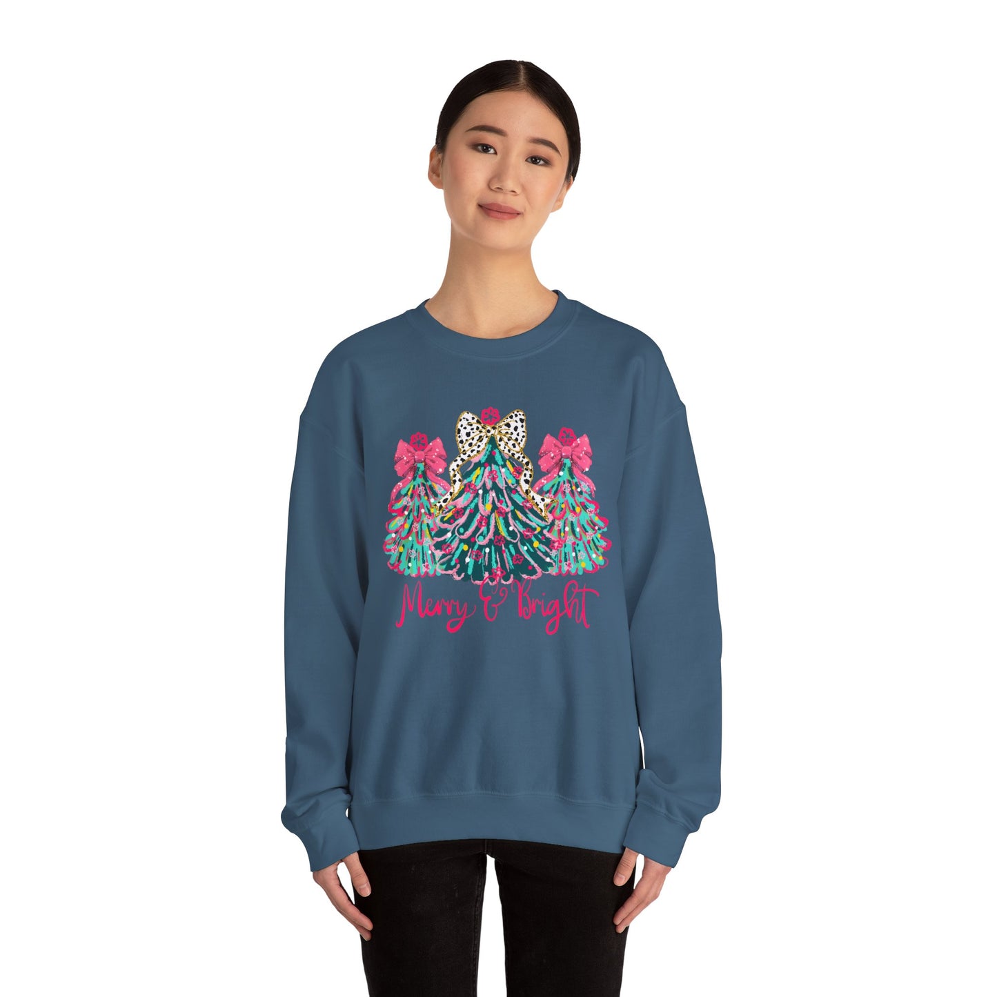 Merry and Bright Heavy Blend™ Crewneck Sweatshirt