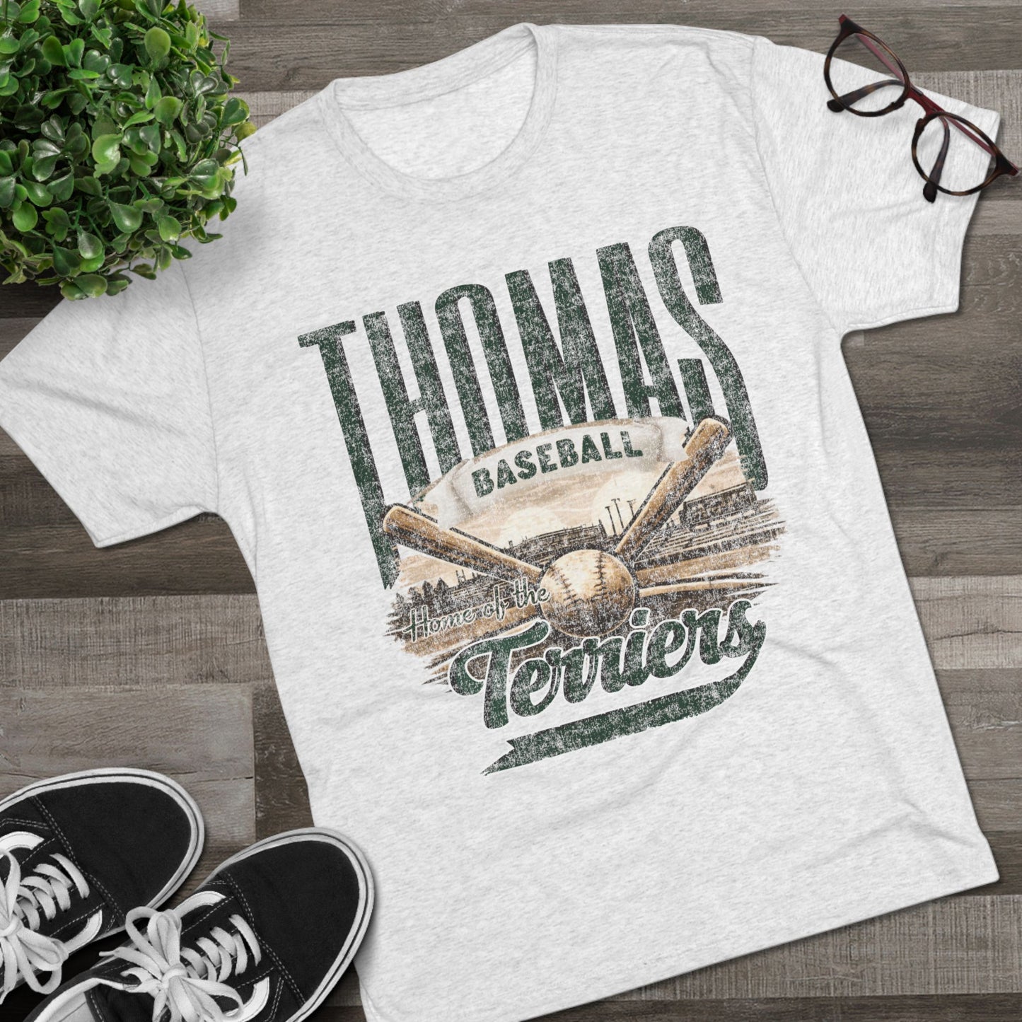 Thomas Baseball Tri-Blend Crew Tee