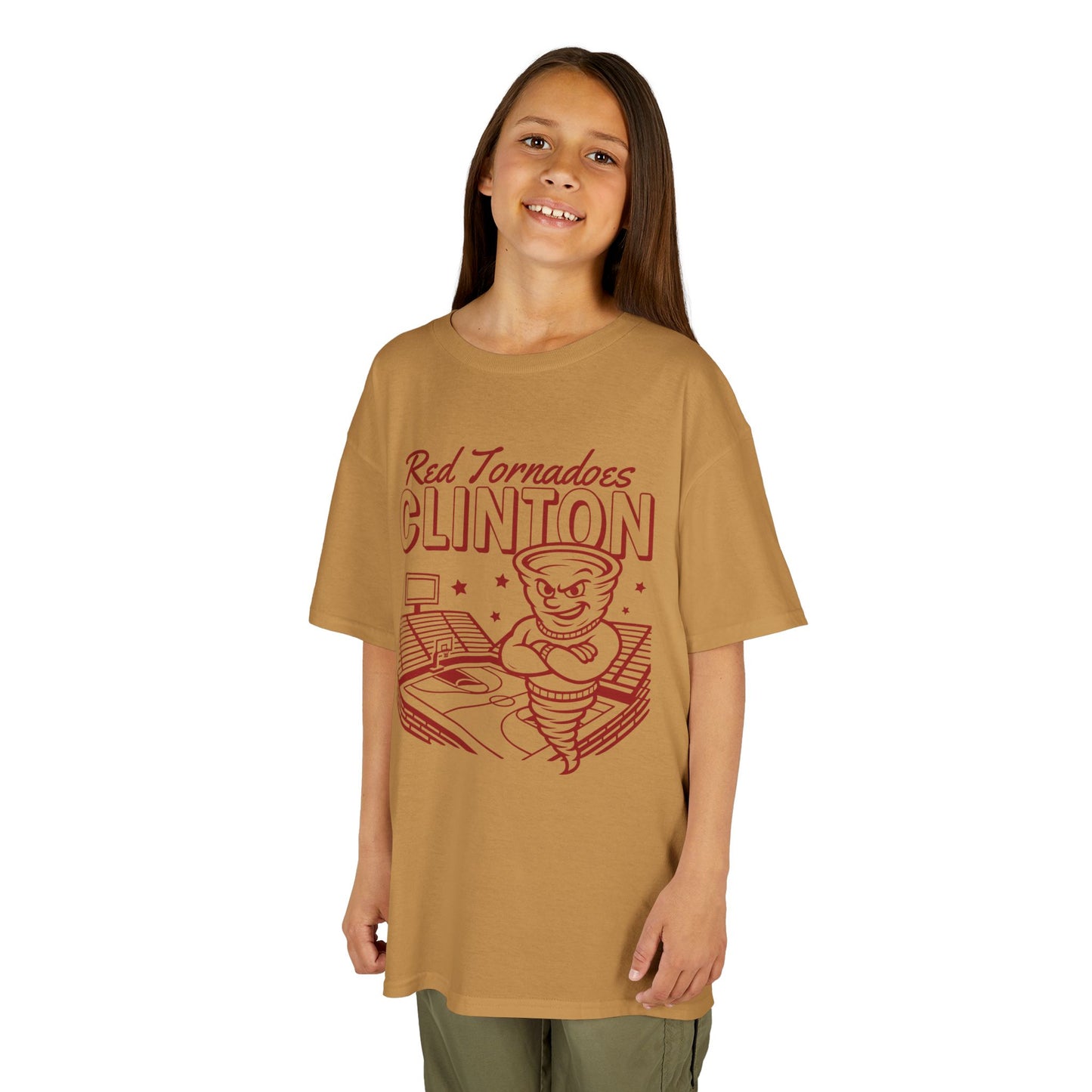 Youth Clinton Red Tornadoes Basketball Tee