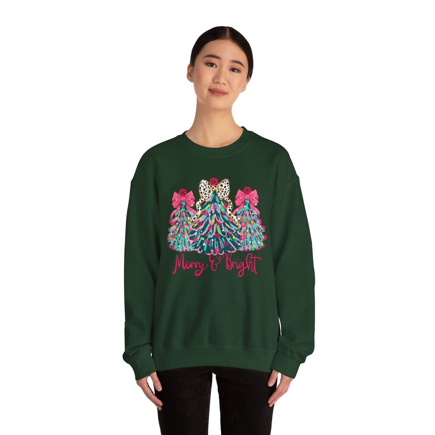 Merry and Bright Heavy Blend™ Crewneck Sweatshirt