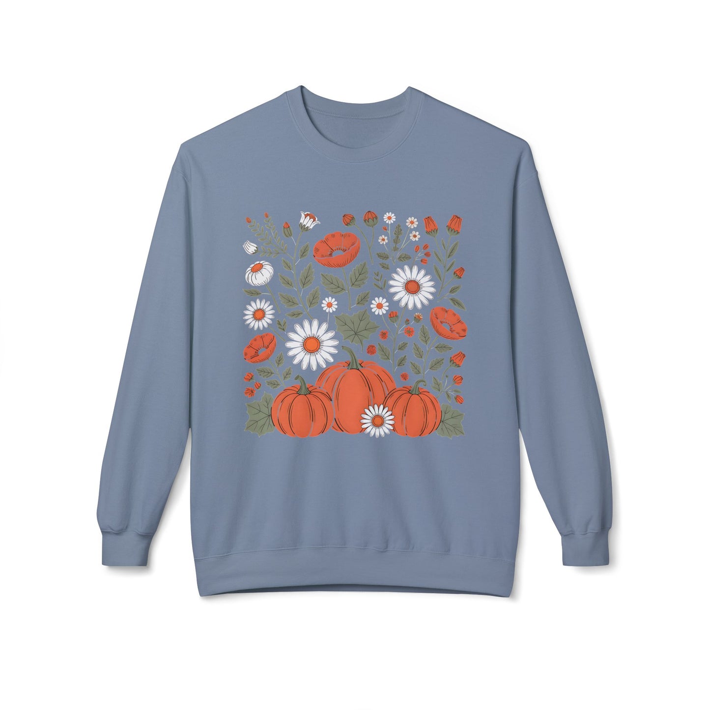 Floral pumpkins crewneck