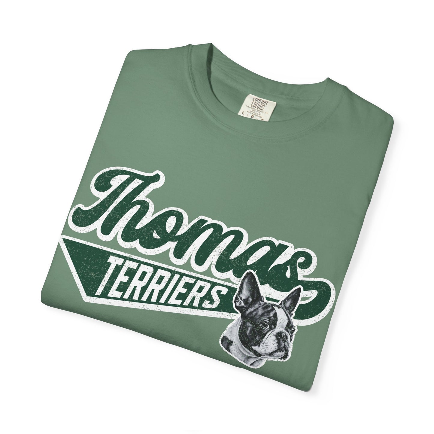 Thomas Terriers Retro w/ mascot Comfort Colors Tee