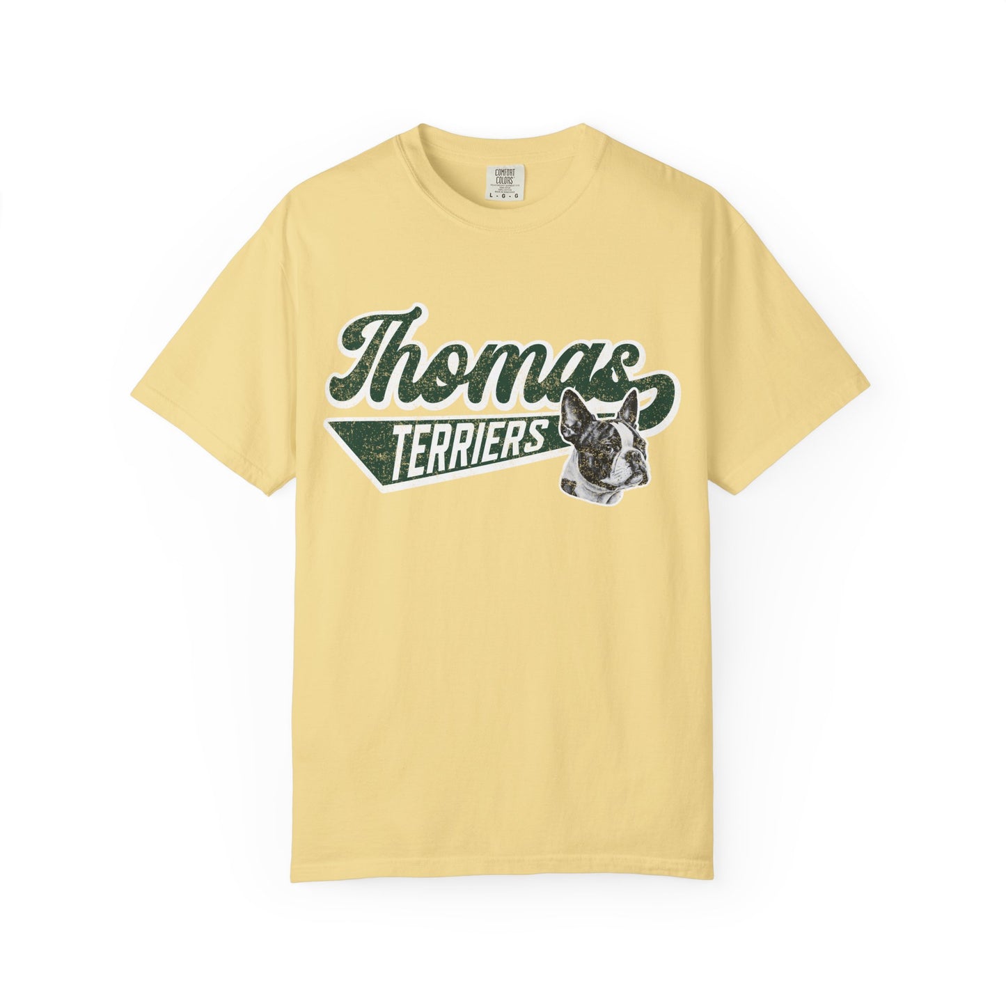 Thomas Terriers Retro w/ mascot Comfort Colors Tee