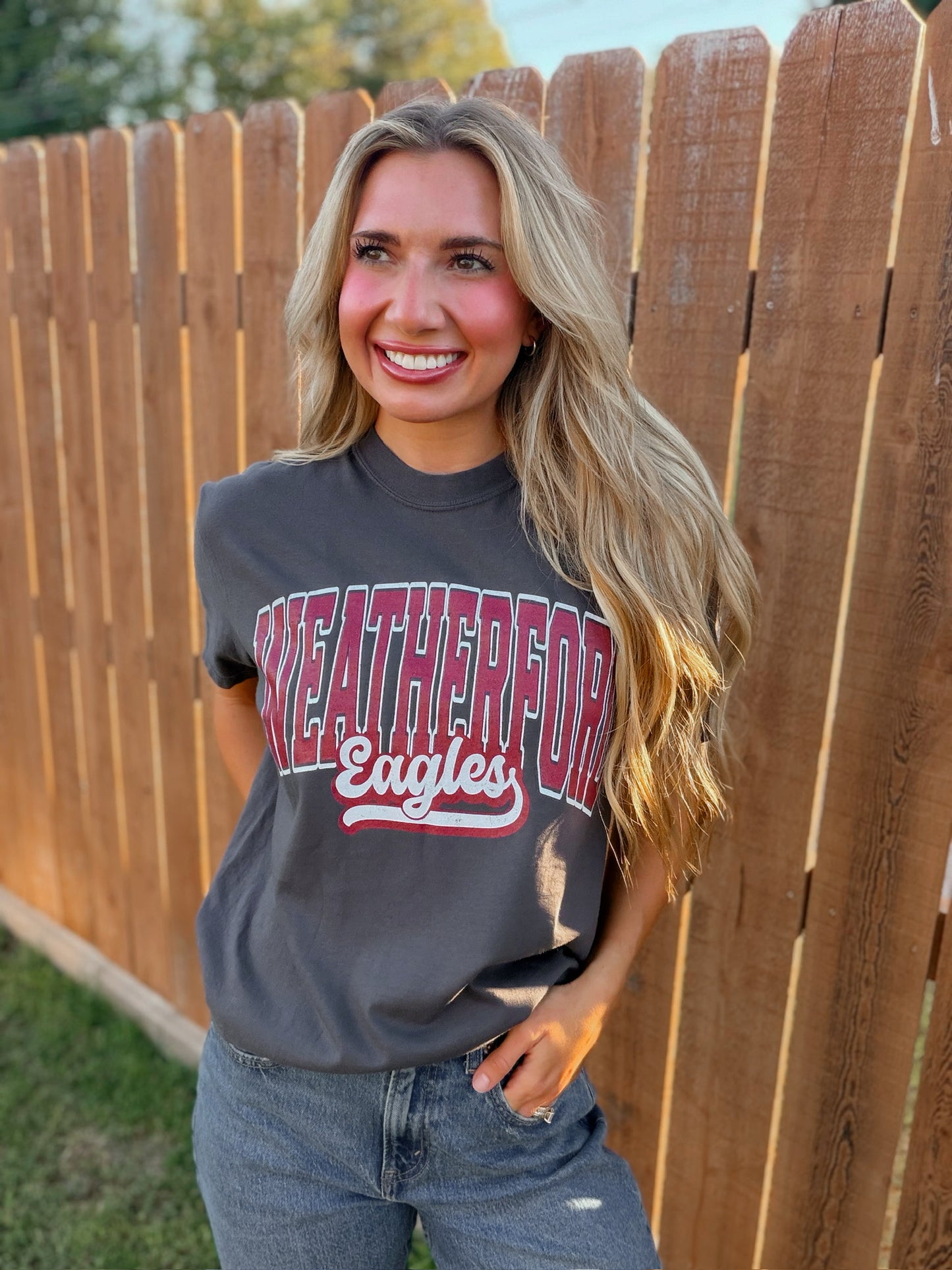 Retro Weatherford Eagles Comfort Colors Tee