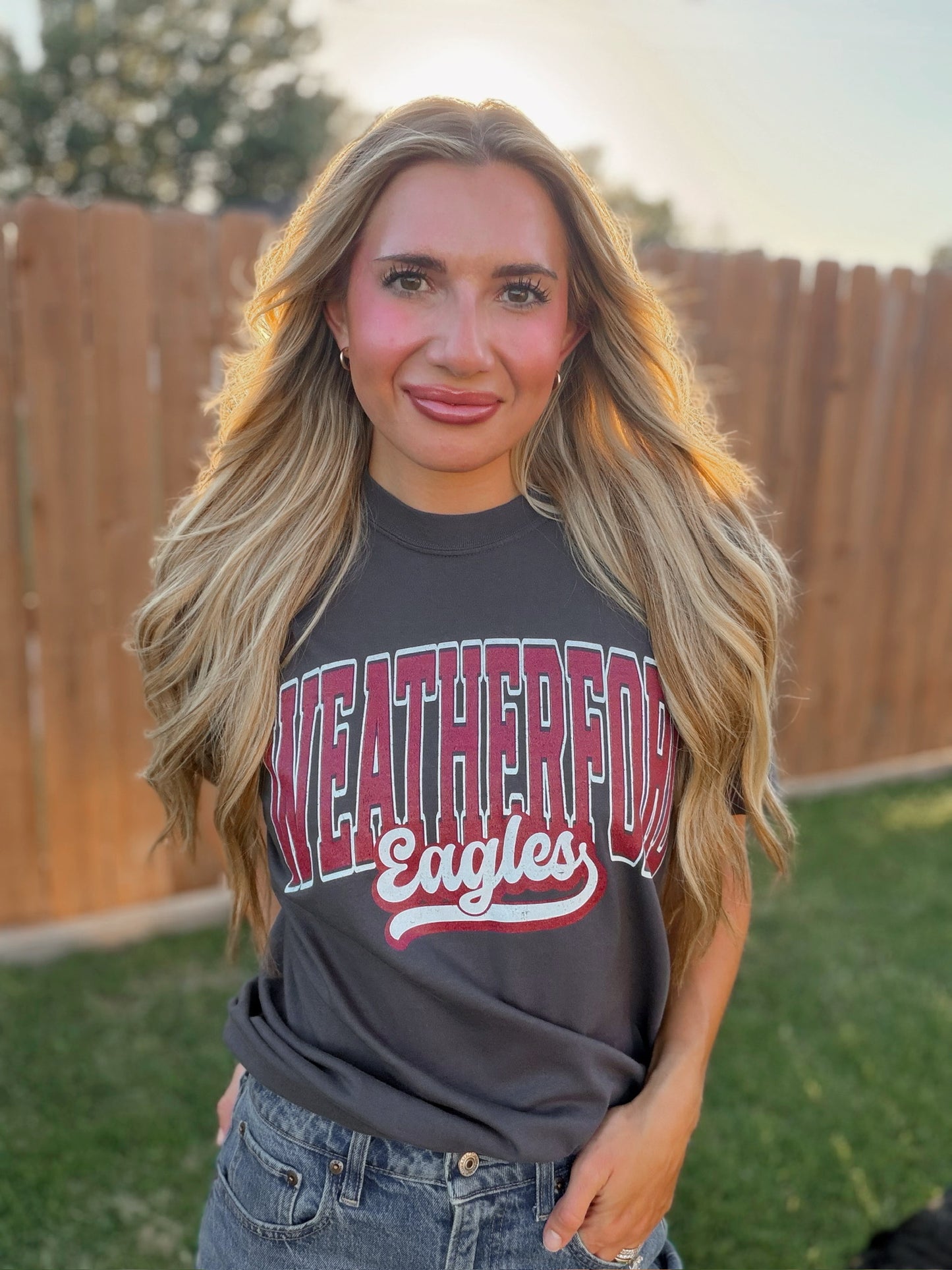 Retro Weatherford Eagles Comfort Colors Tee