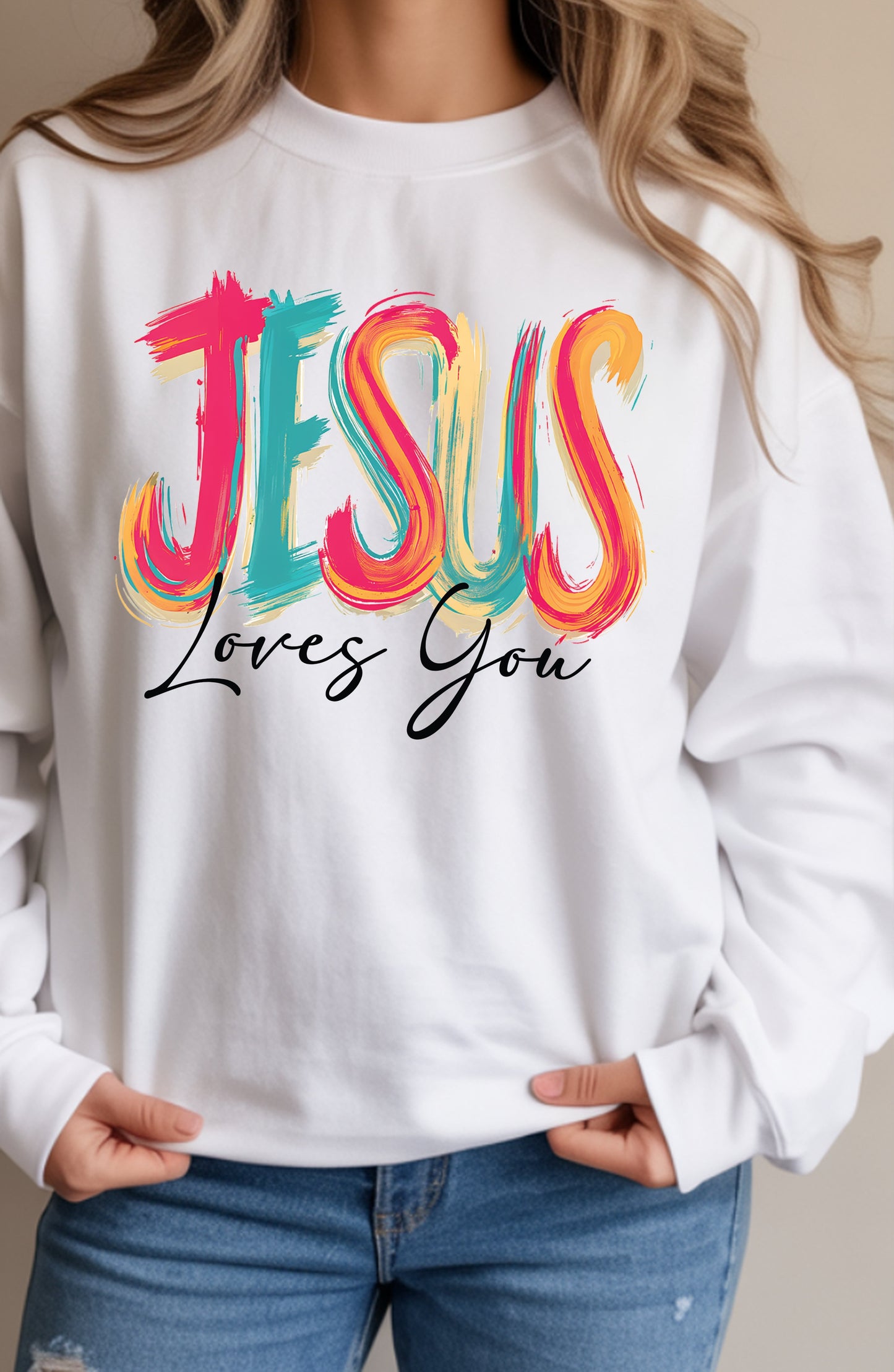 Jesus Loves You Crewneck Softstyle