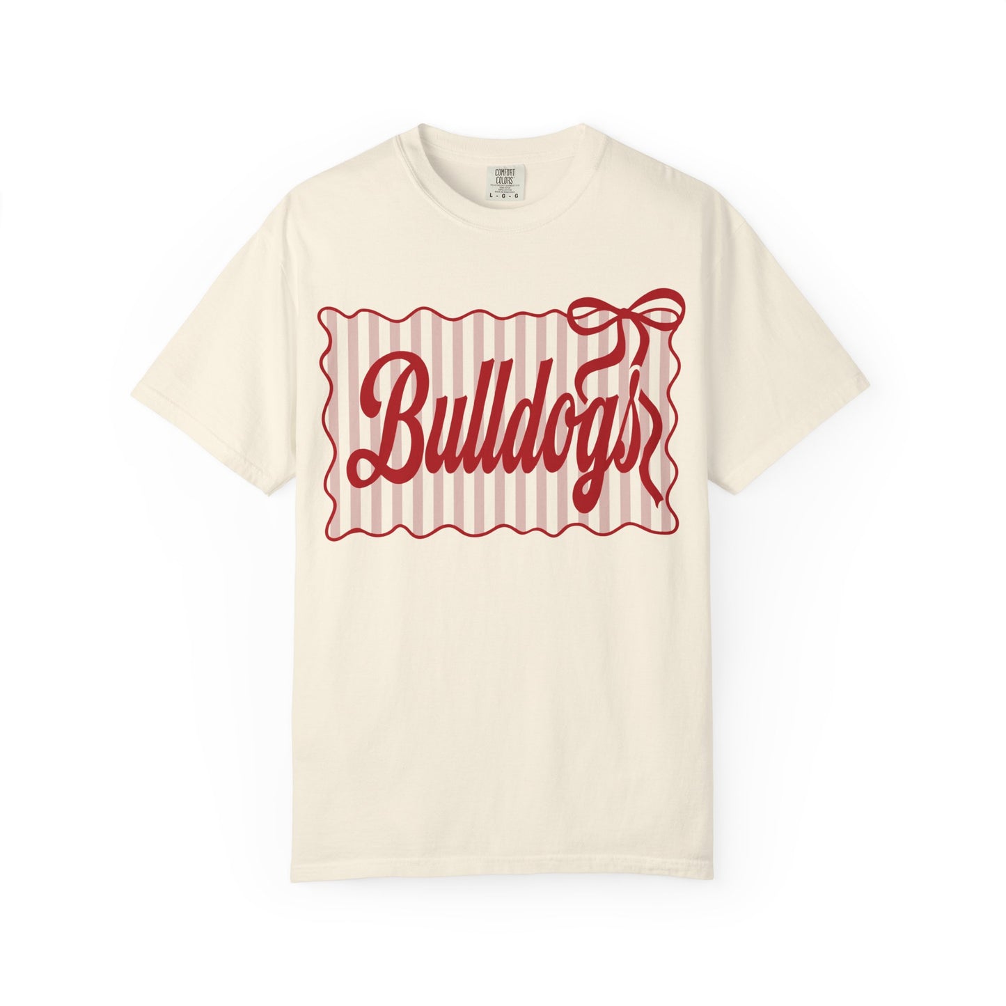 Red Striped Bulldogs Comfort Color Tee