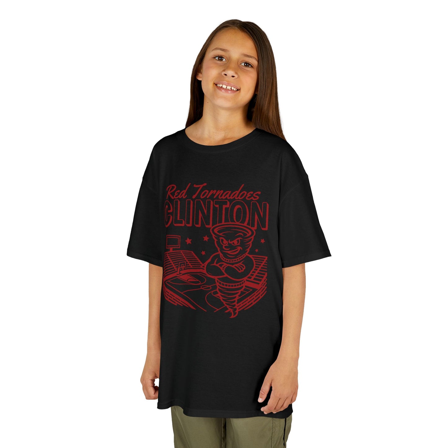 Youth Clinton Red Tornadoes Basketball Tee