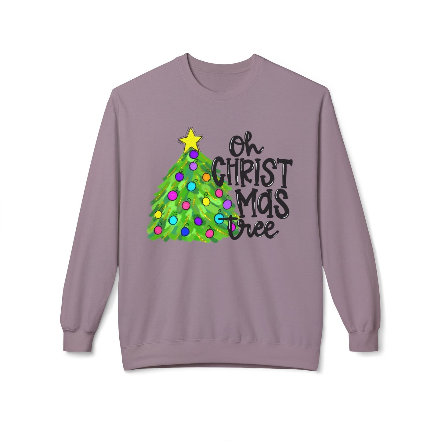 Oh Christmas Tree Unisex Midweight Softstyle Fleece Crewneck Sweatshirt