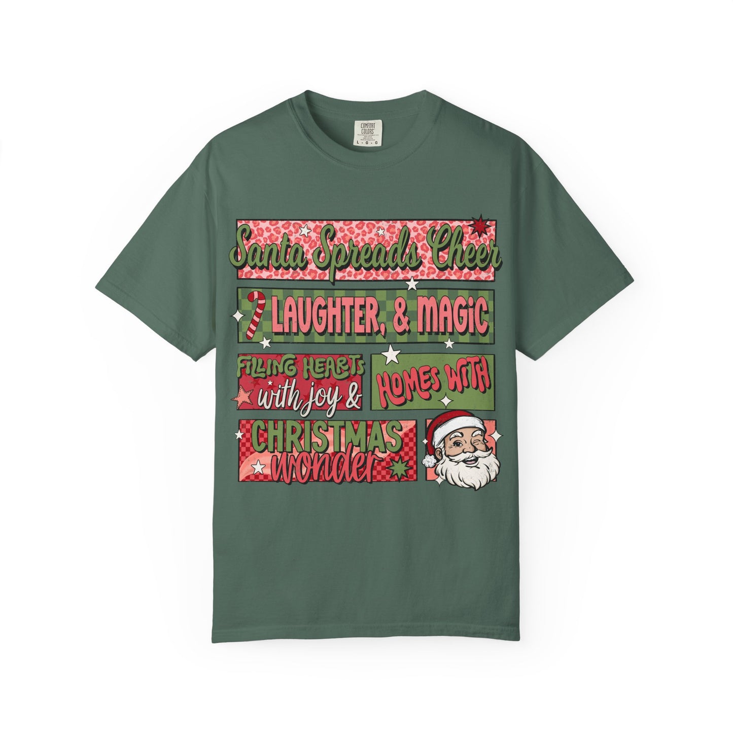 Santa Spreads Cheer Comfort Colors Tee