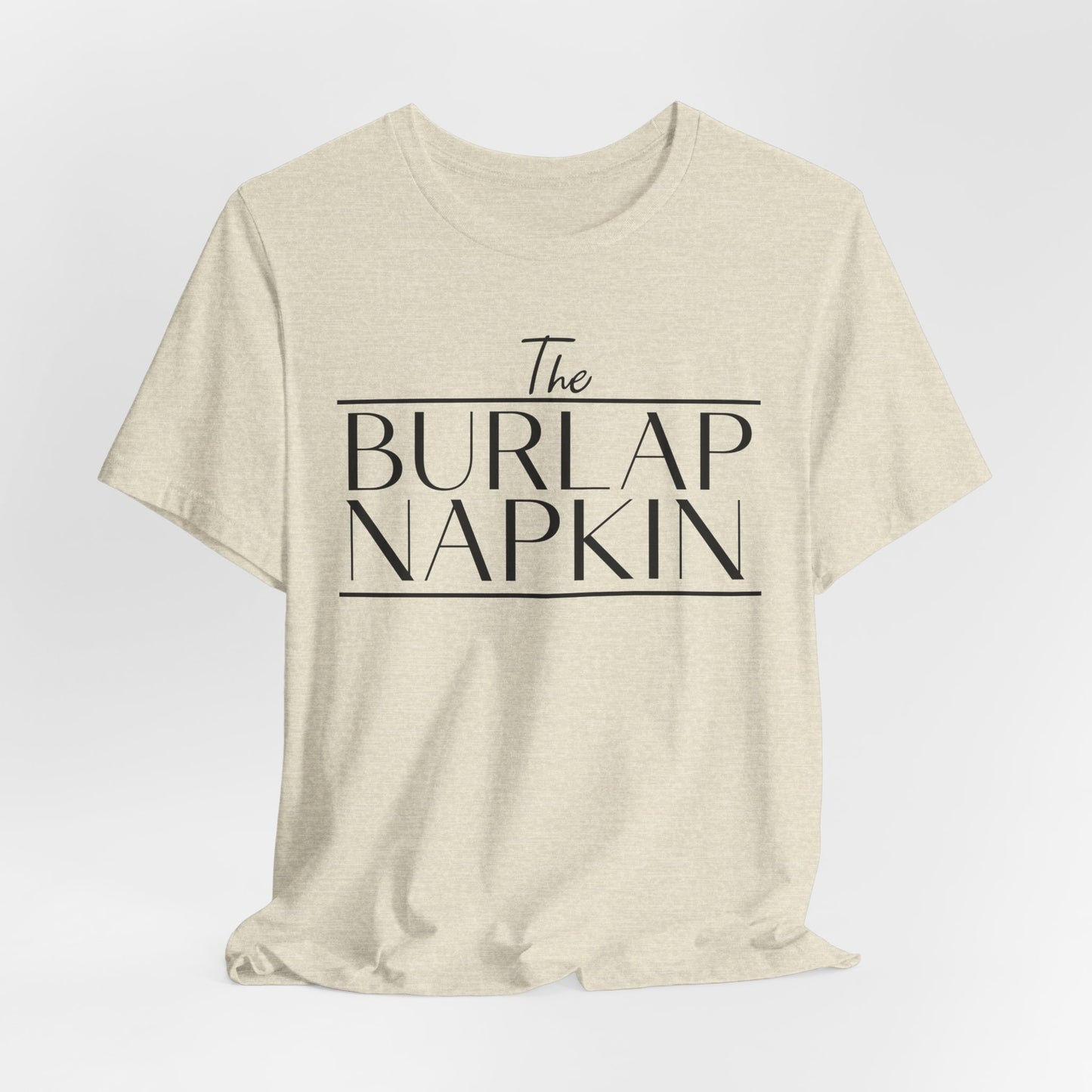 Burlap Napkin Bella Canvas Front Back
