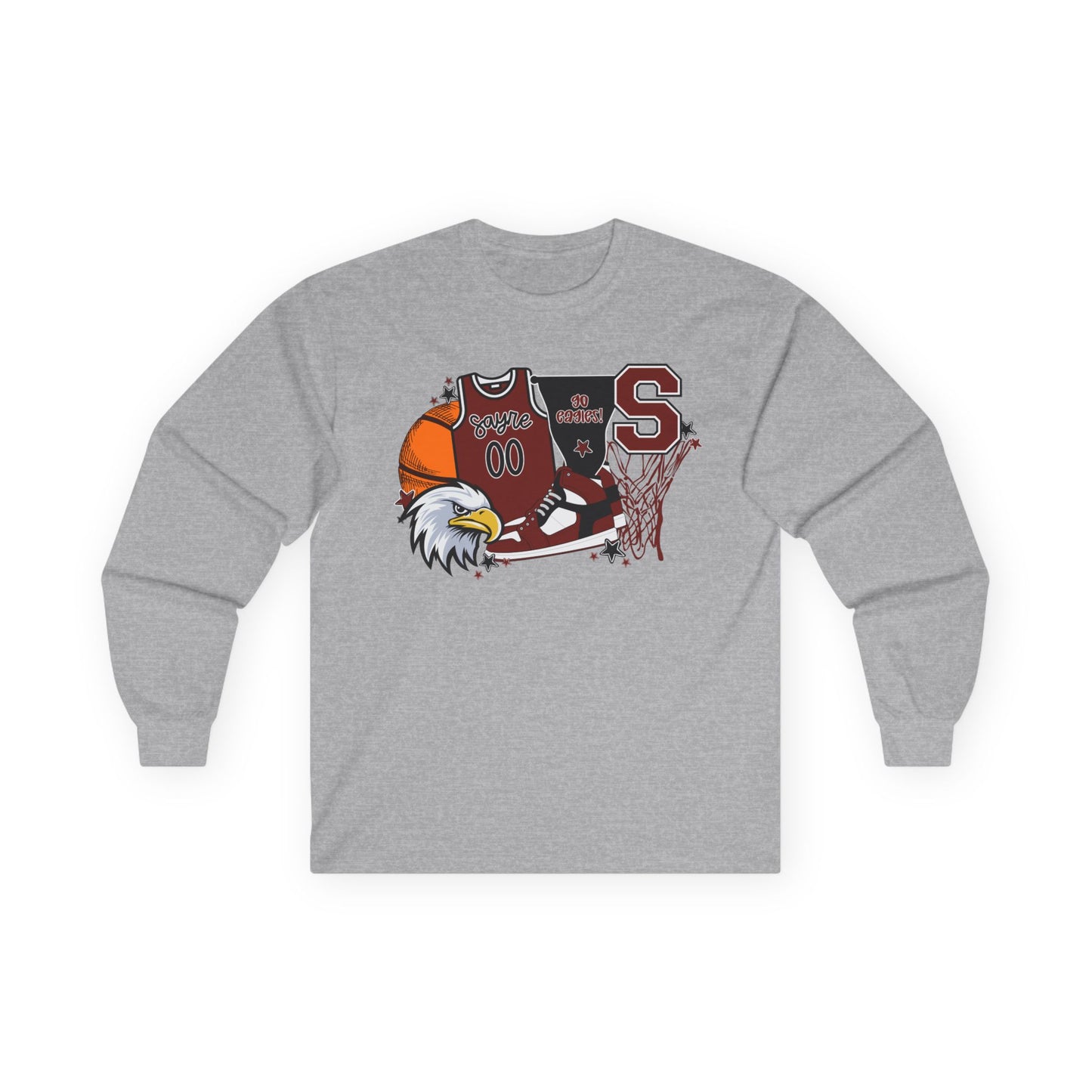 Limited Time Custom Basketball Jersey Spirit Long Sleeve Sayre