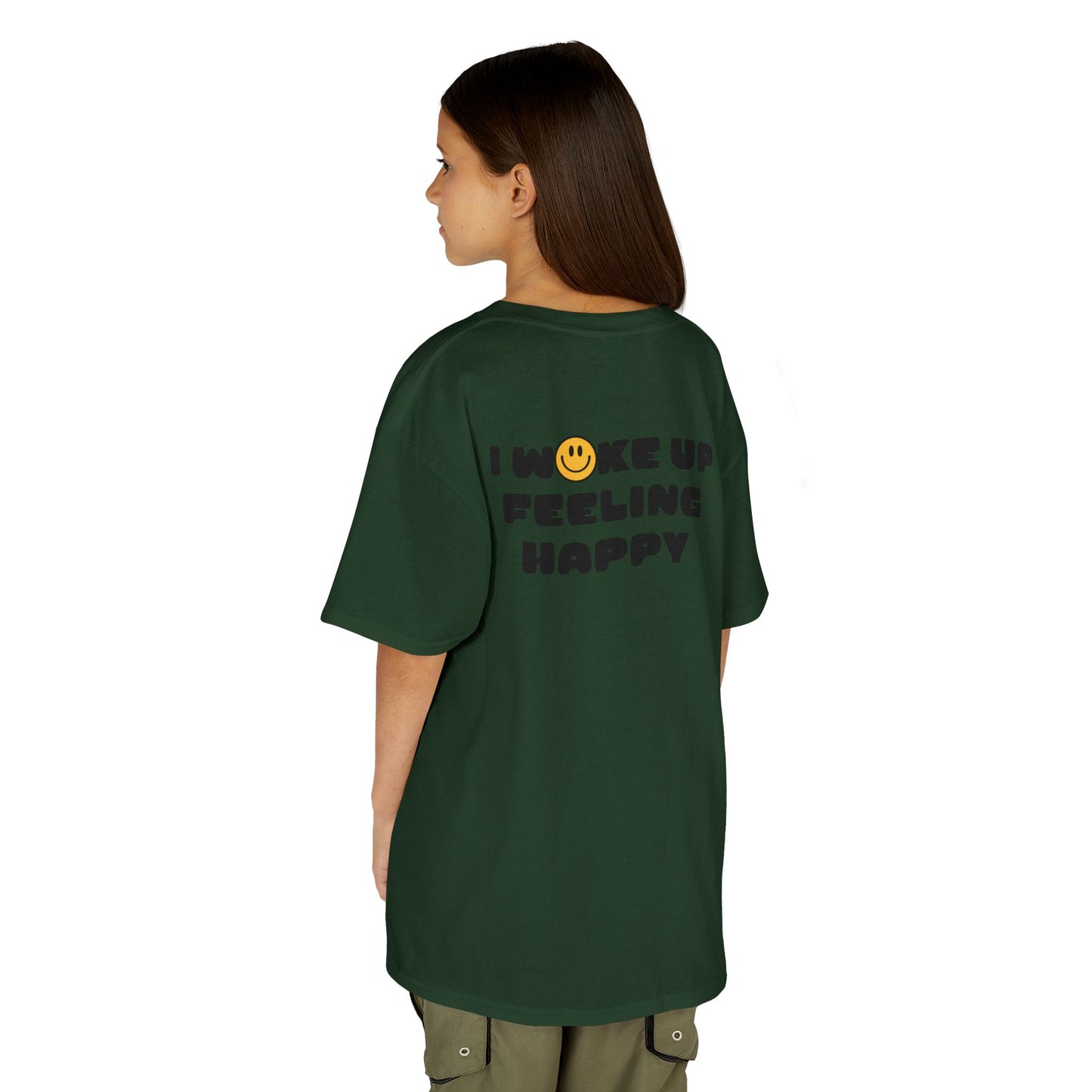 Youth I Woke Up Feeling Happy Front Back Tee