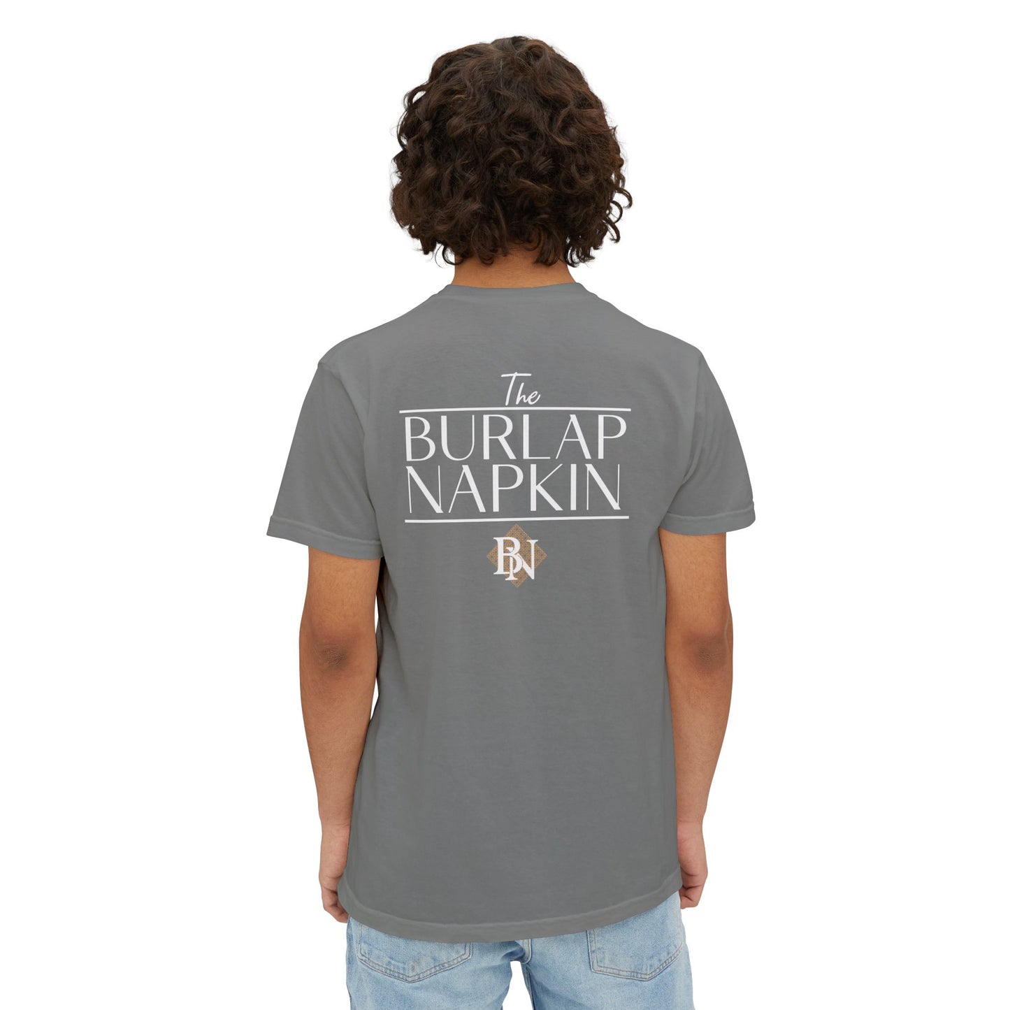 Burlap Napkin Pocket Tee Comfort Colors
