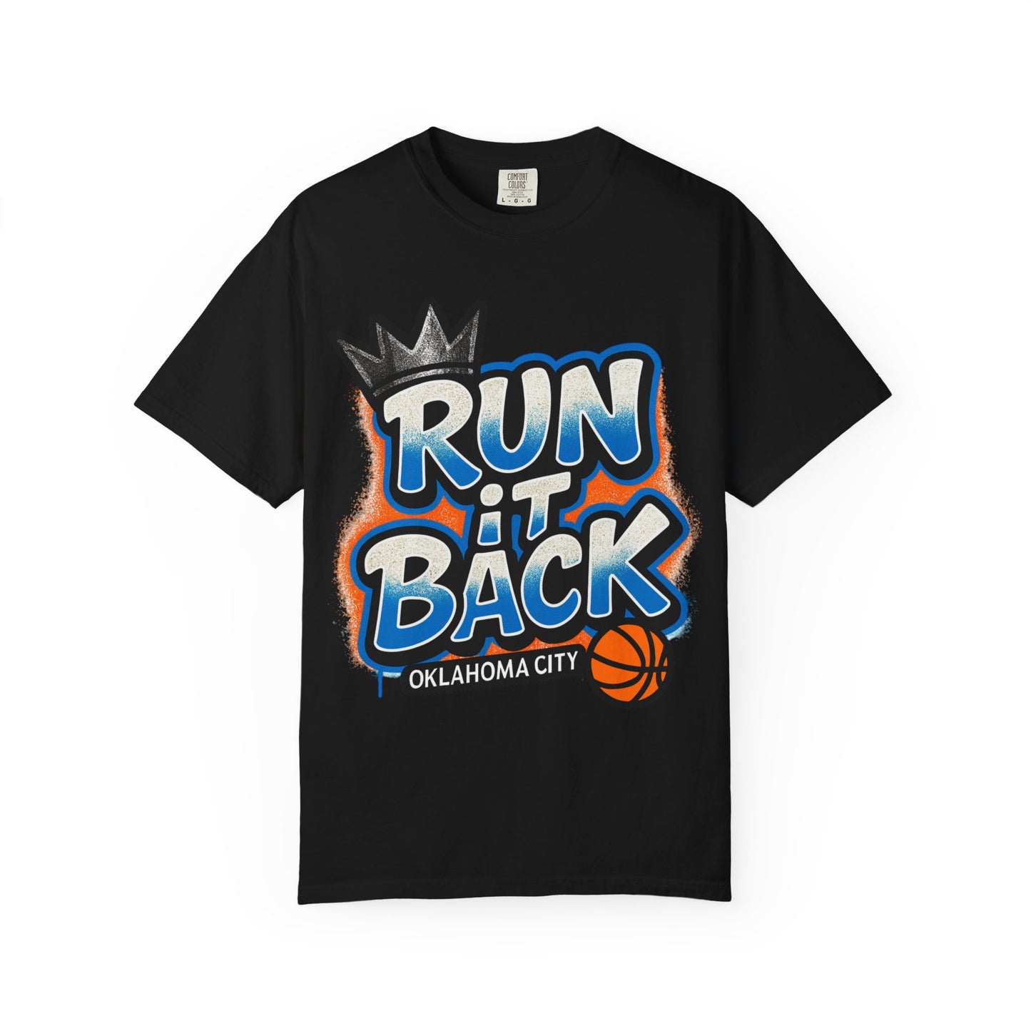 OKC Spray Paint Run it Back Comfort Colors Tee