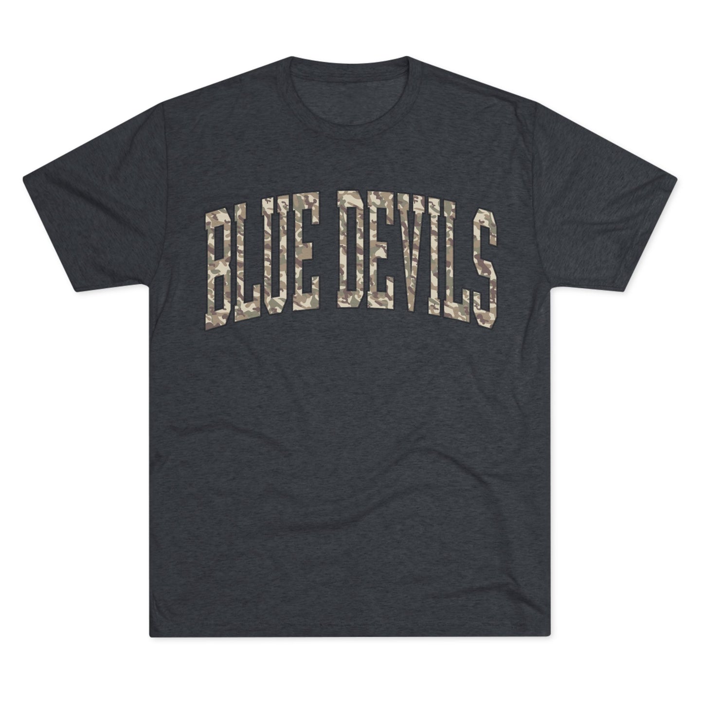 Camo Blue Devils Tri-Blend Crew Tee