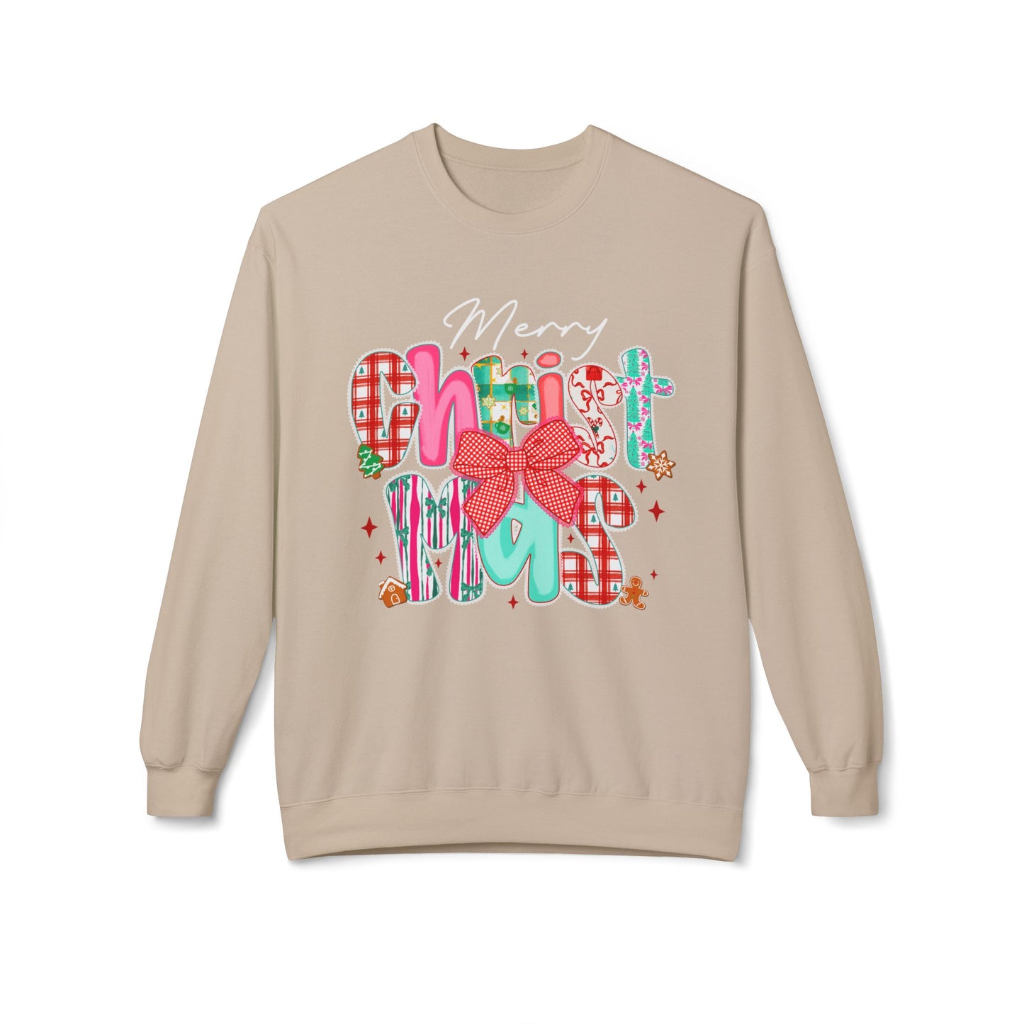 Merry Christmas Unisex Midweight Softstyle Fleece Crewneck Sweatshirt