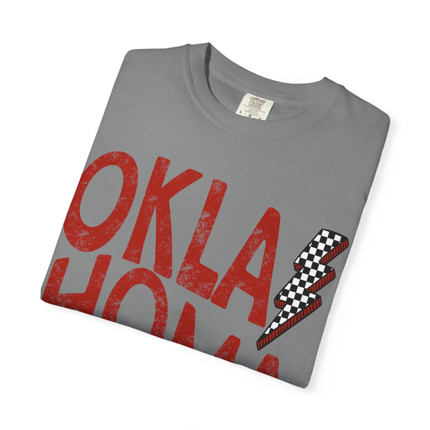 Oklahoma Checkered Bolt Comfort Colors