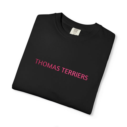 Embroidered Hot Pink Thomas Terriers Comfort Colors Tee