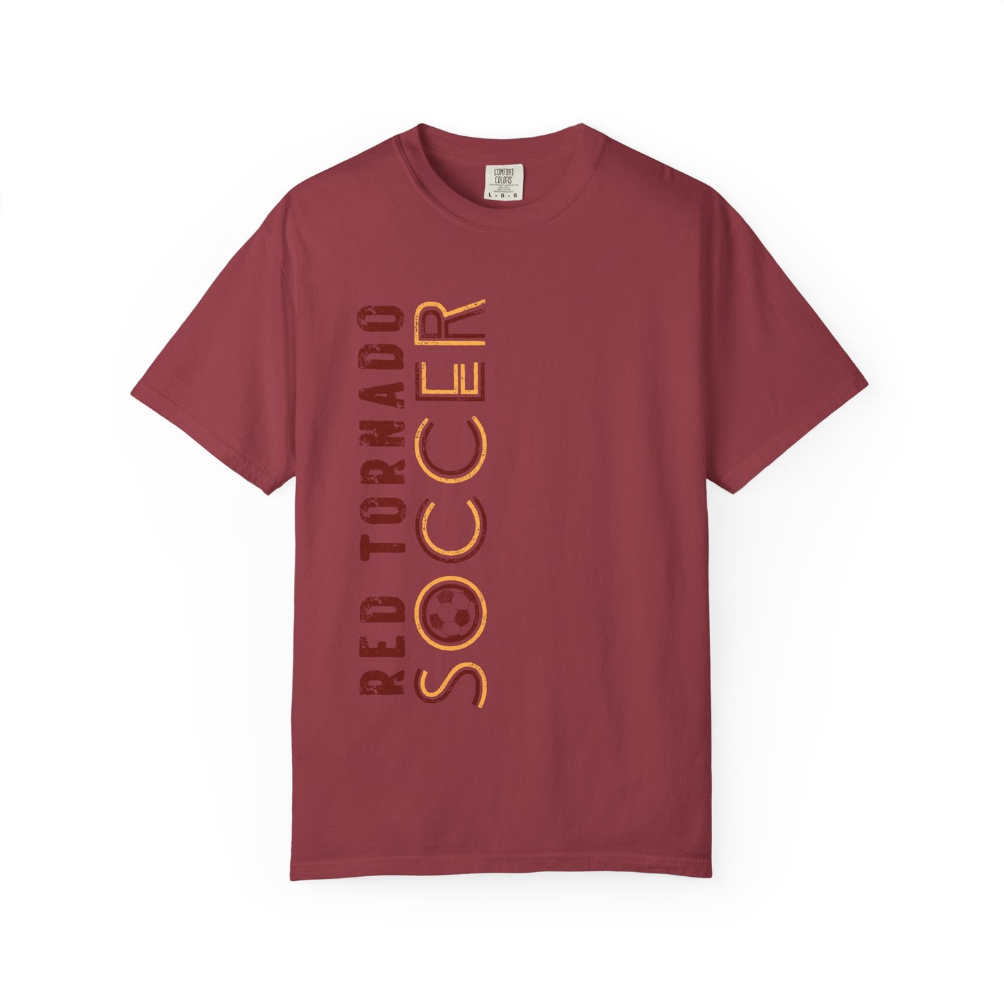 Red Tornado Soccer Comfort Colors Tee