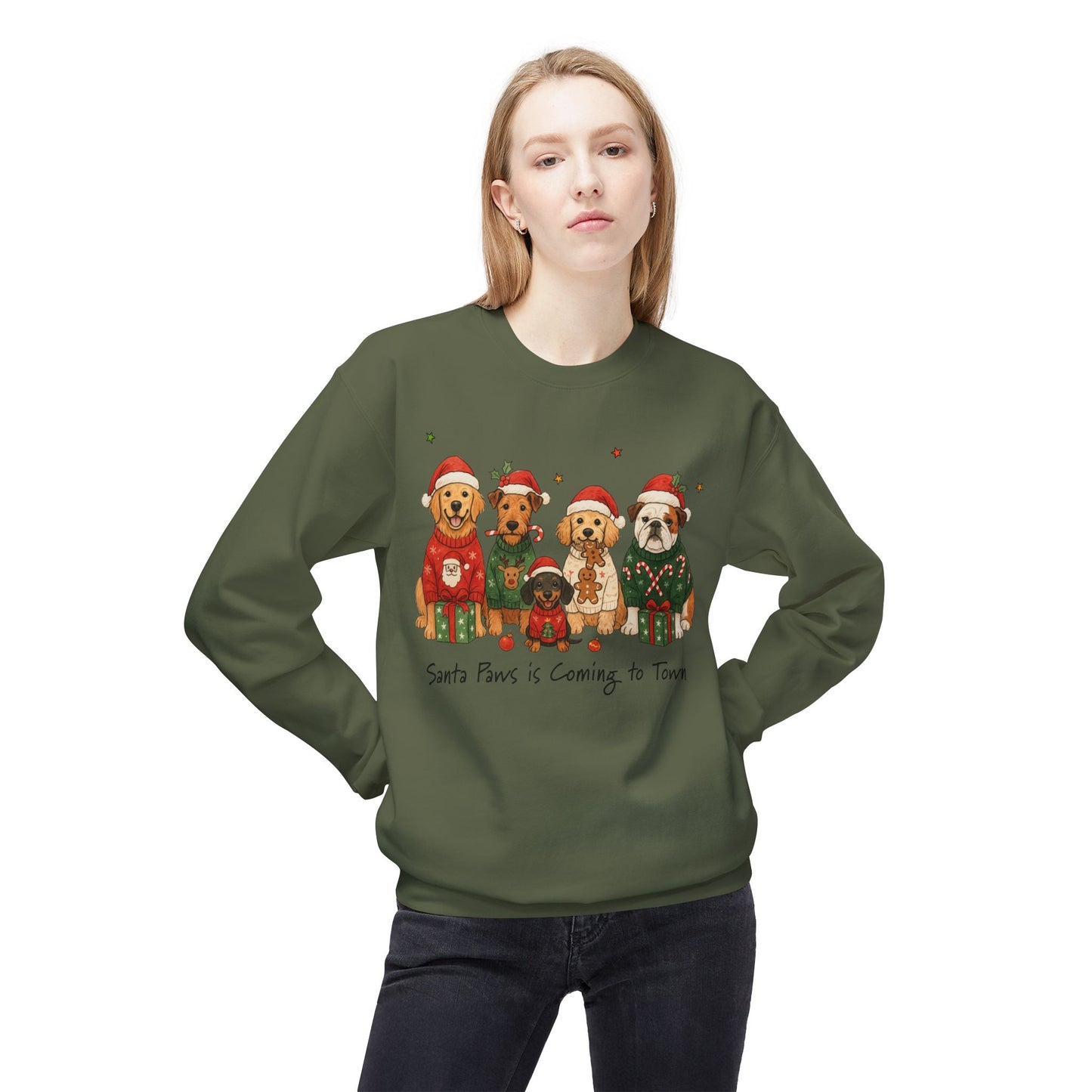 Santa Paws is Coming to Town Crewneck