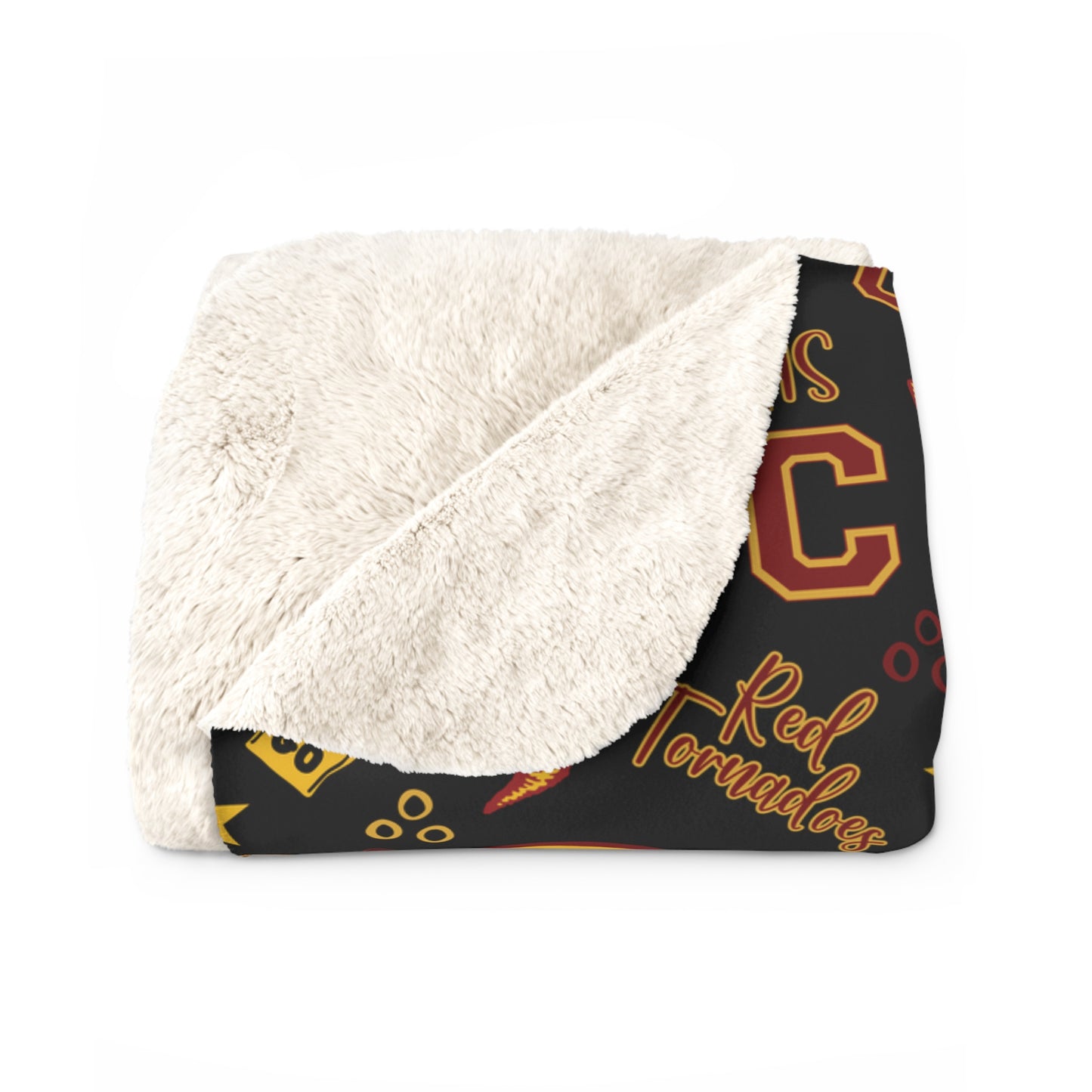Clinton Red Tornadoes Sherpa Fleece Blanket