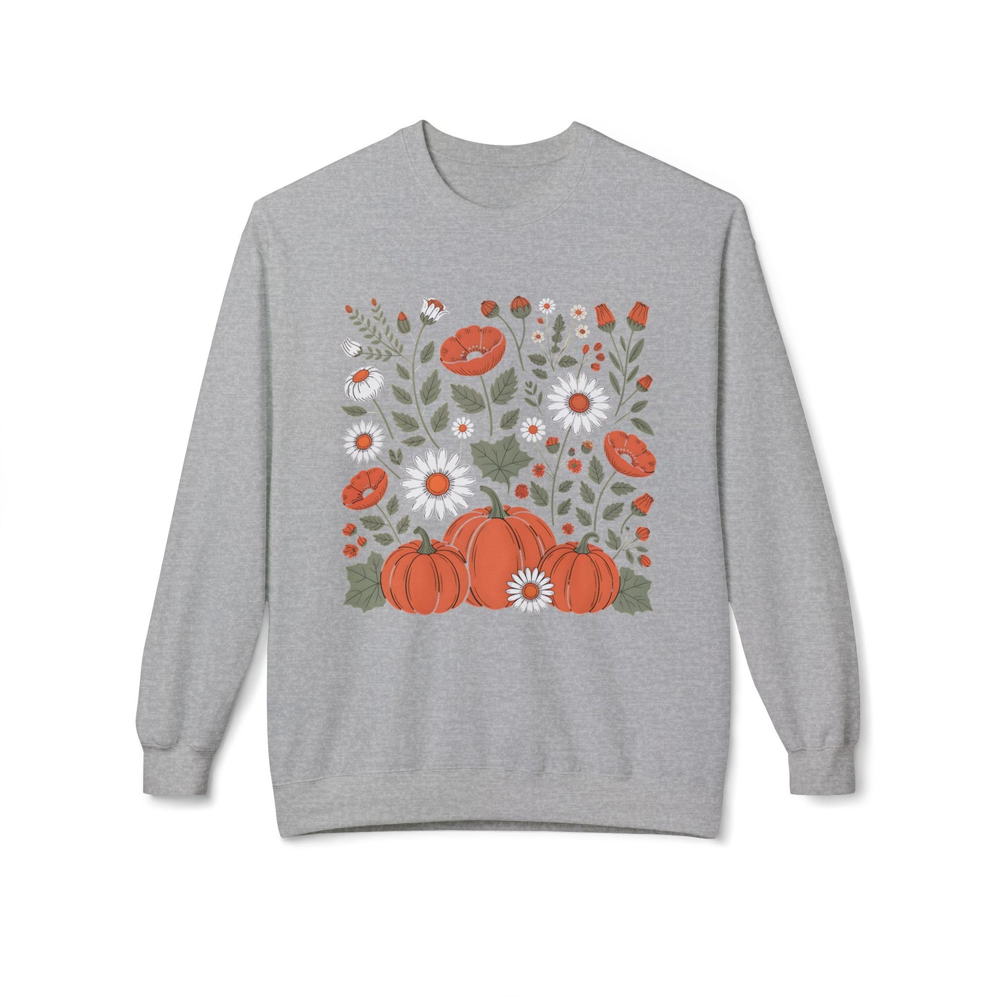 Floral pumpkins crewneck