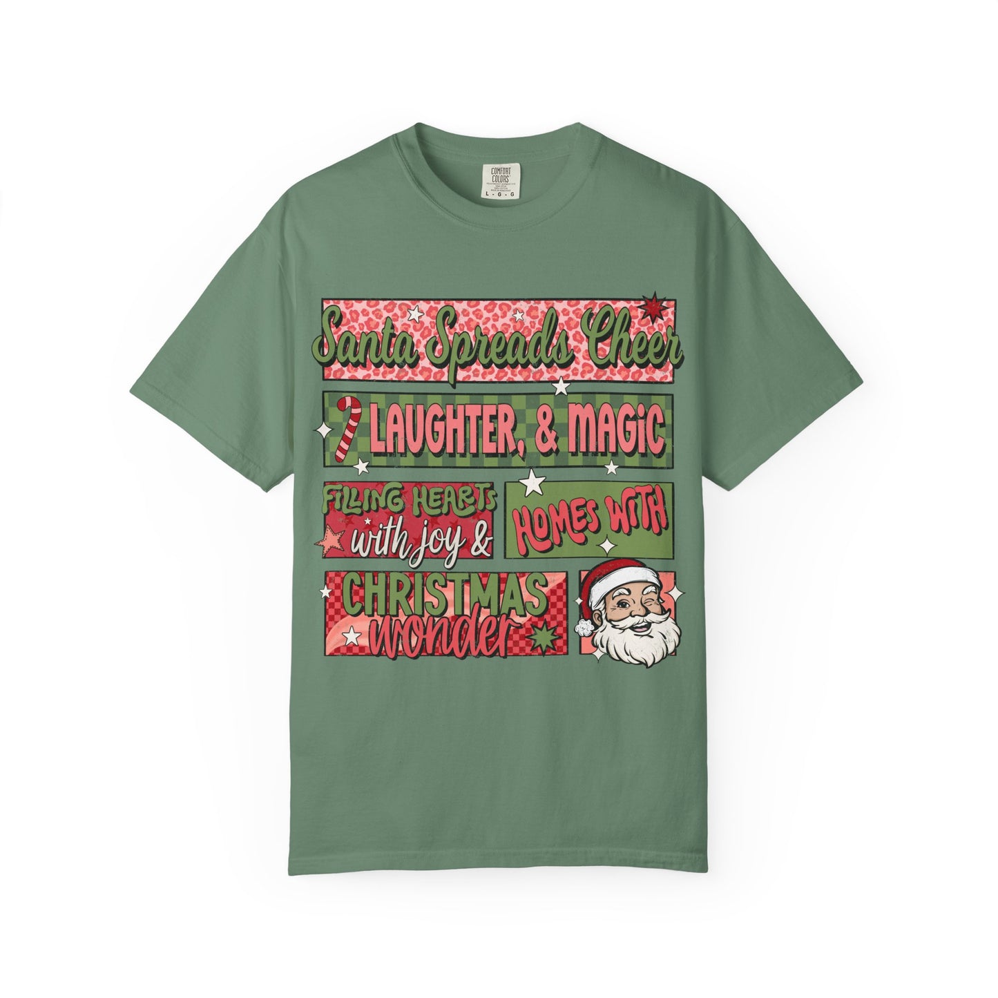 Santa Spreads Cheer Comfort Colors Tee