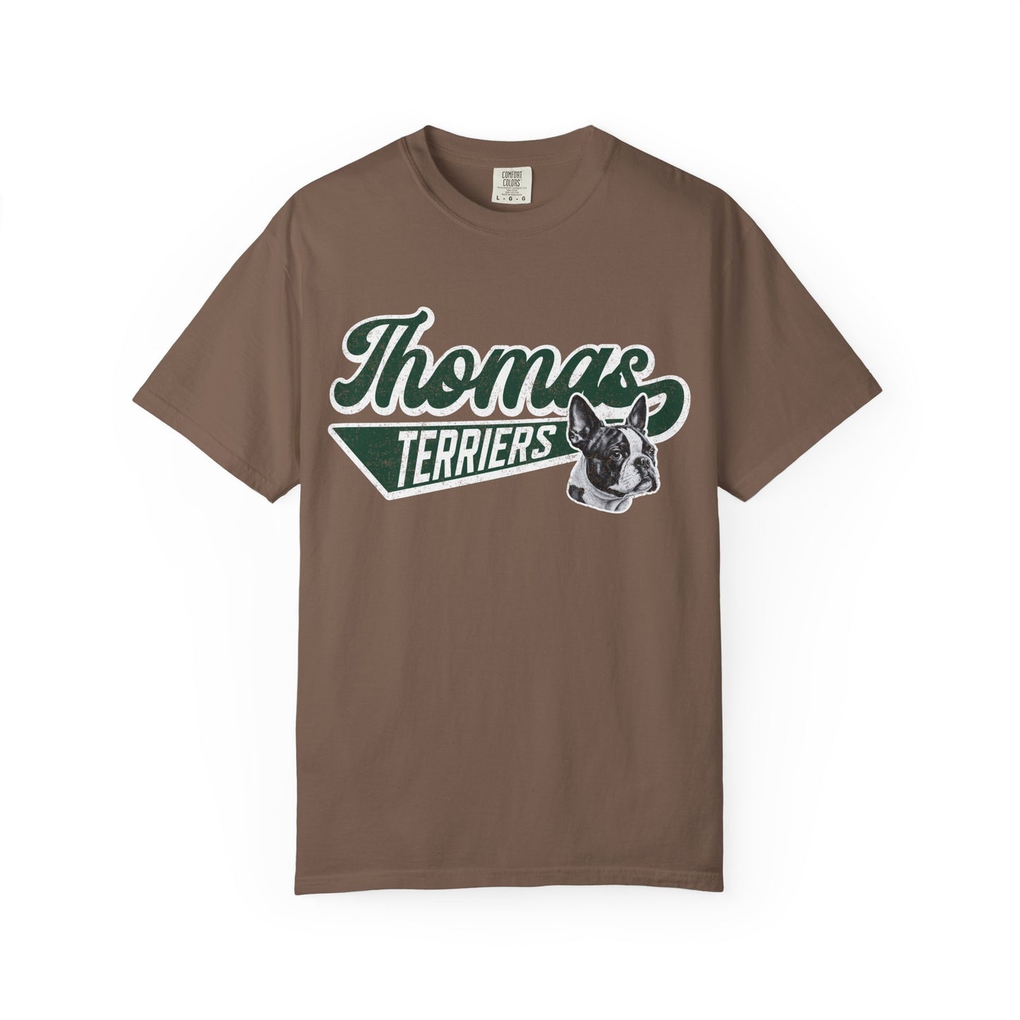 Thomas Terriers Retro w/ mascot Comfort Colors Tee