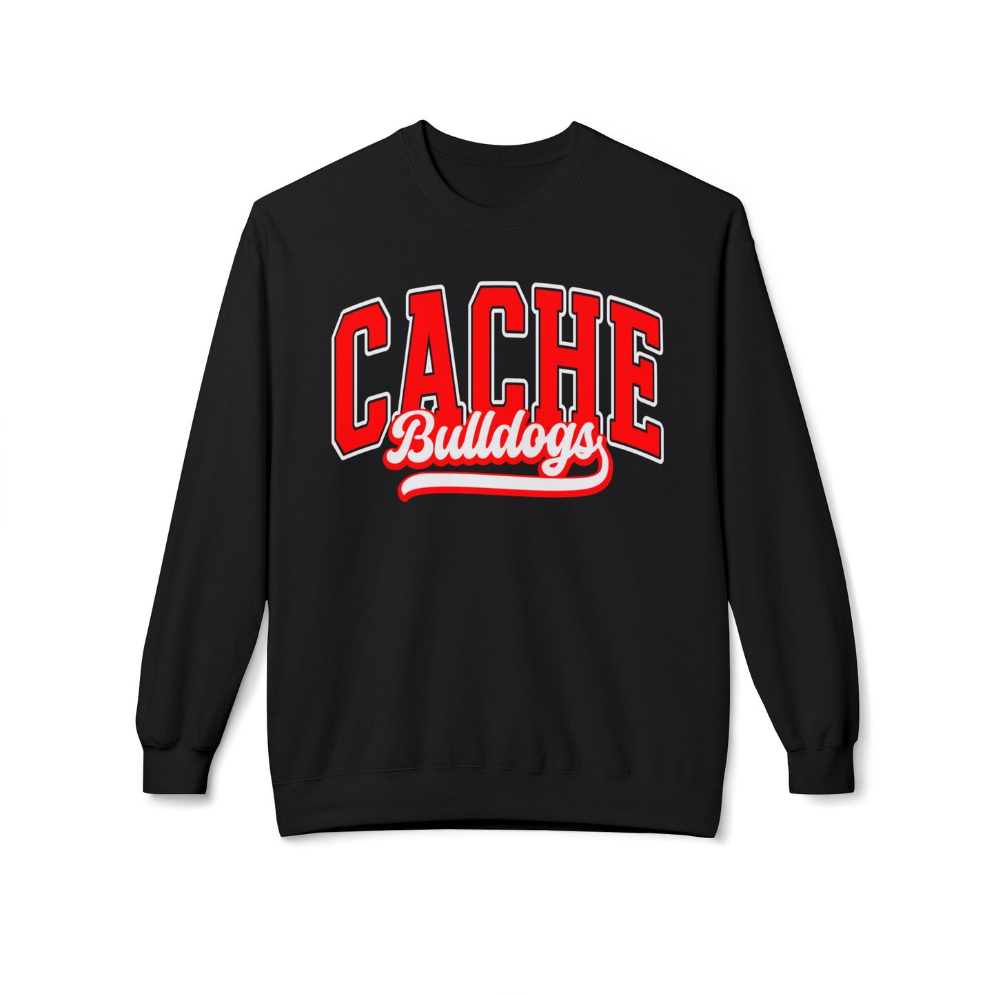 Cache Bulldogs Unisex Midweight Softstyle Fleece Crewneck Sweatshirt