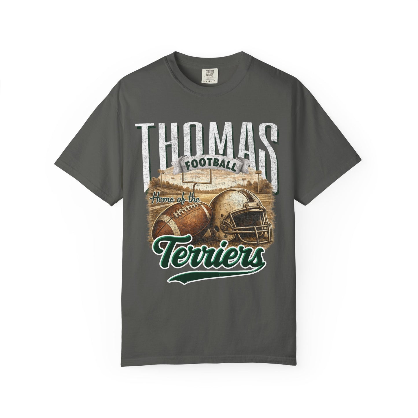 Thomas Terriers Football Retro Comfort Colors
