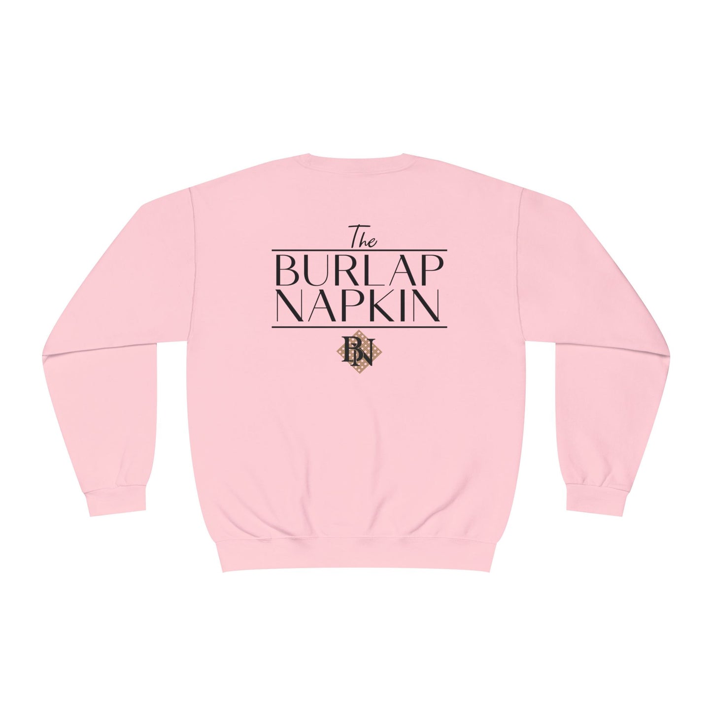 Burlap Napkin Crewneck Black Logo