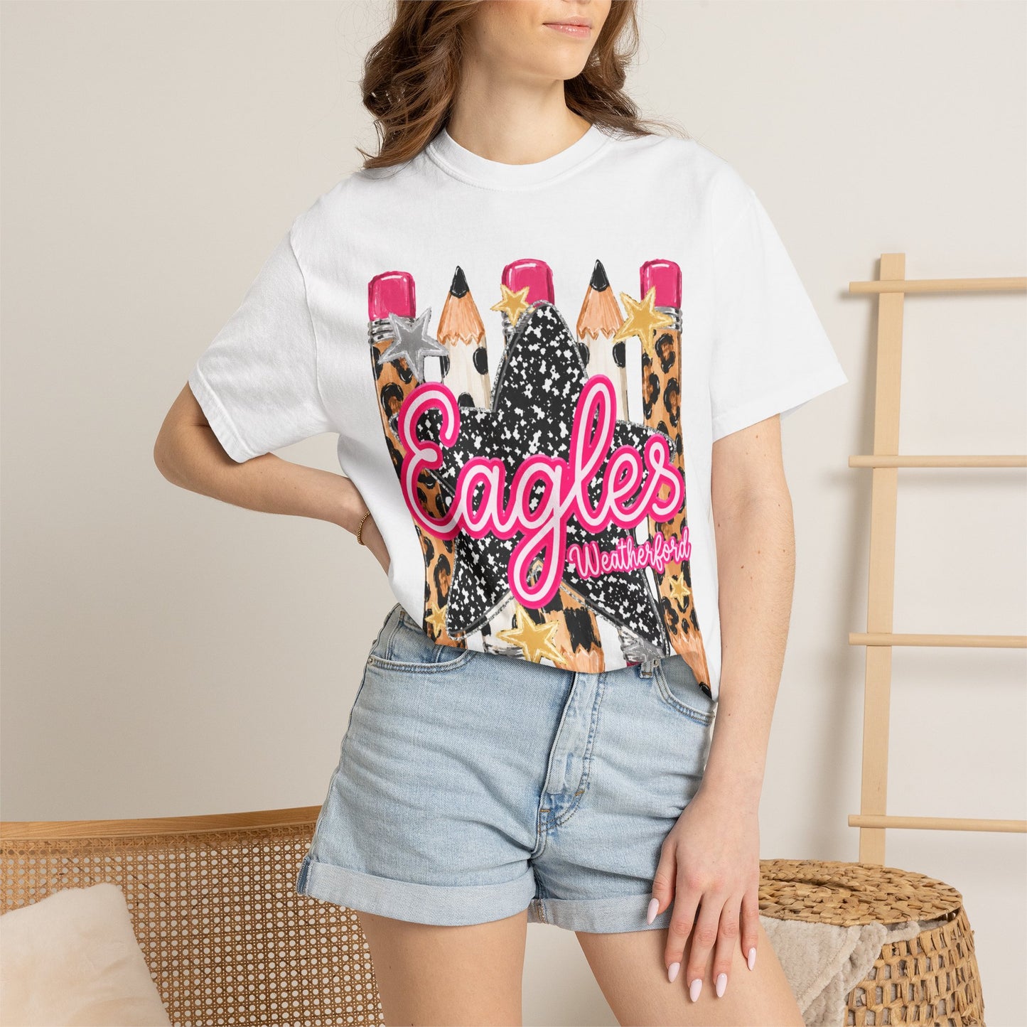 Weatherford Eagles Pencil Tee Comfort Colors